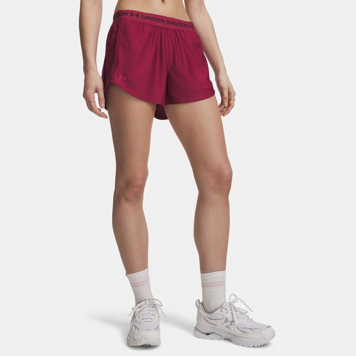Under Armour Tech Play Up Shorts Damer - röd, mörkröd