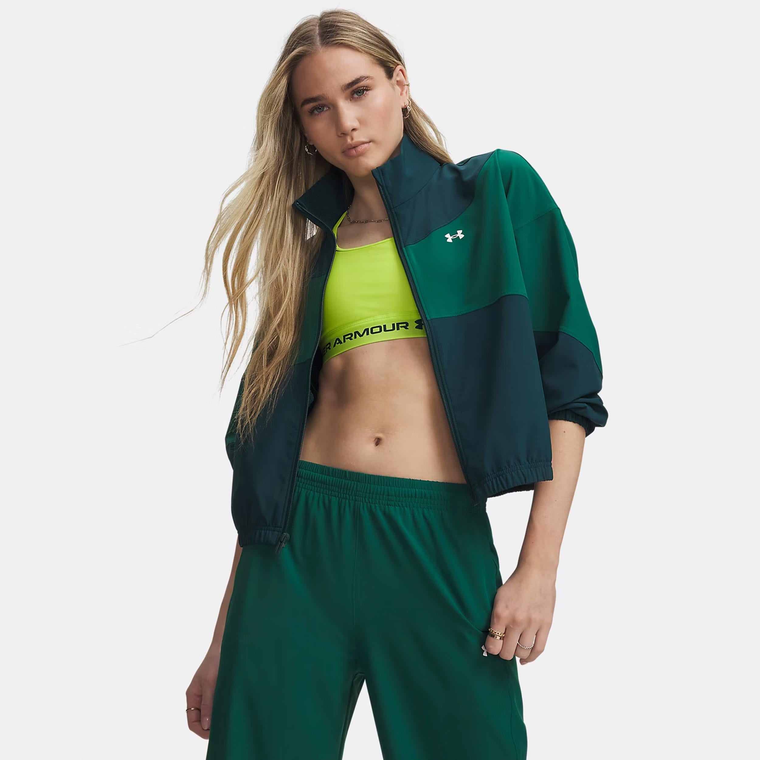 Under Armour Rival Woven Träningsjacka Damer - grön