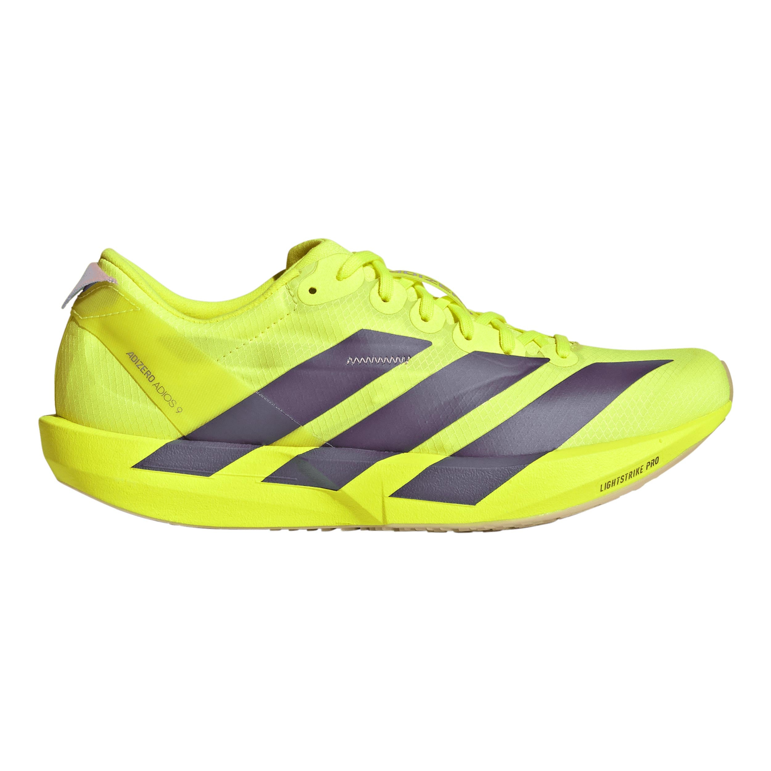 adidas adizero Adios 9 Tävlingssko Damer - neongul, grå