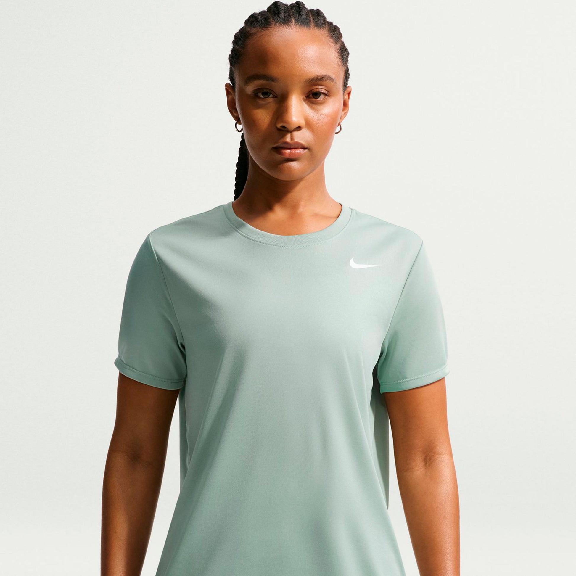 Nike Dri-Fit Regular T-shirt Damer - grågrön, vit
