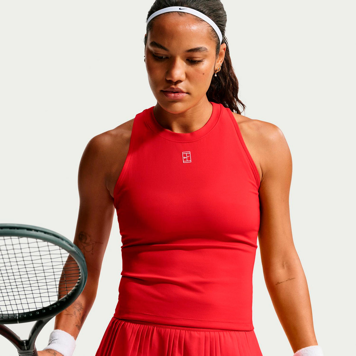 Nike Court Dri-FIT Advantage Linne Damer - röd