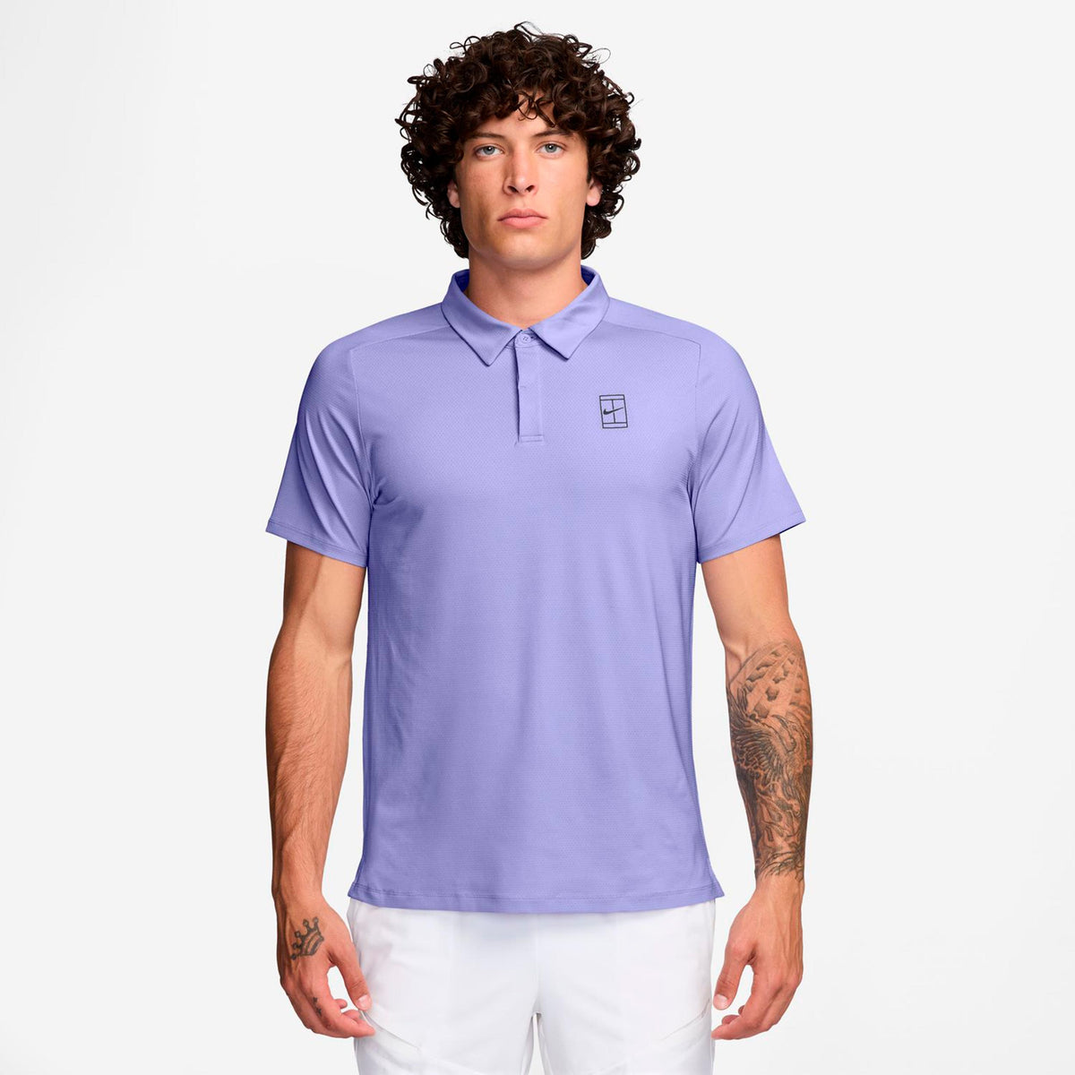 Nike Court Dri-FIT Advantage Polo Herrar - syrén, mörkgrå