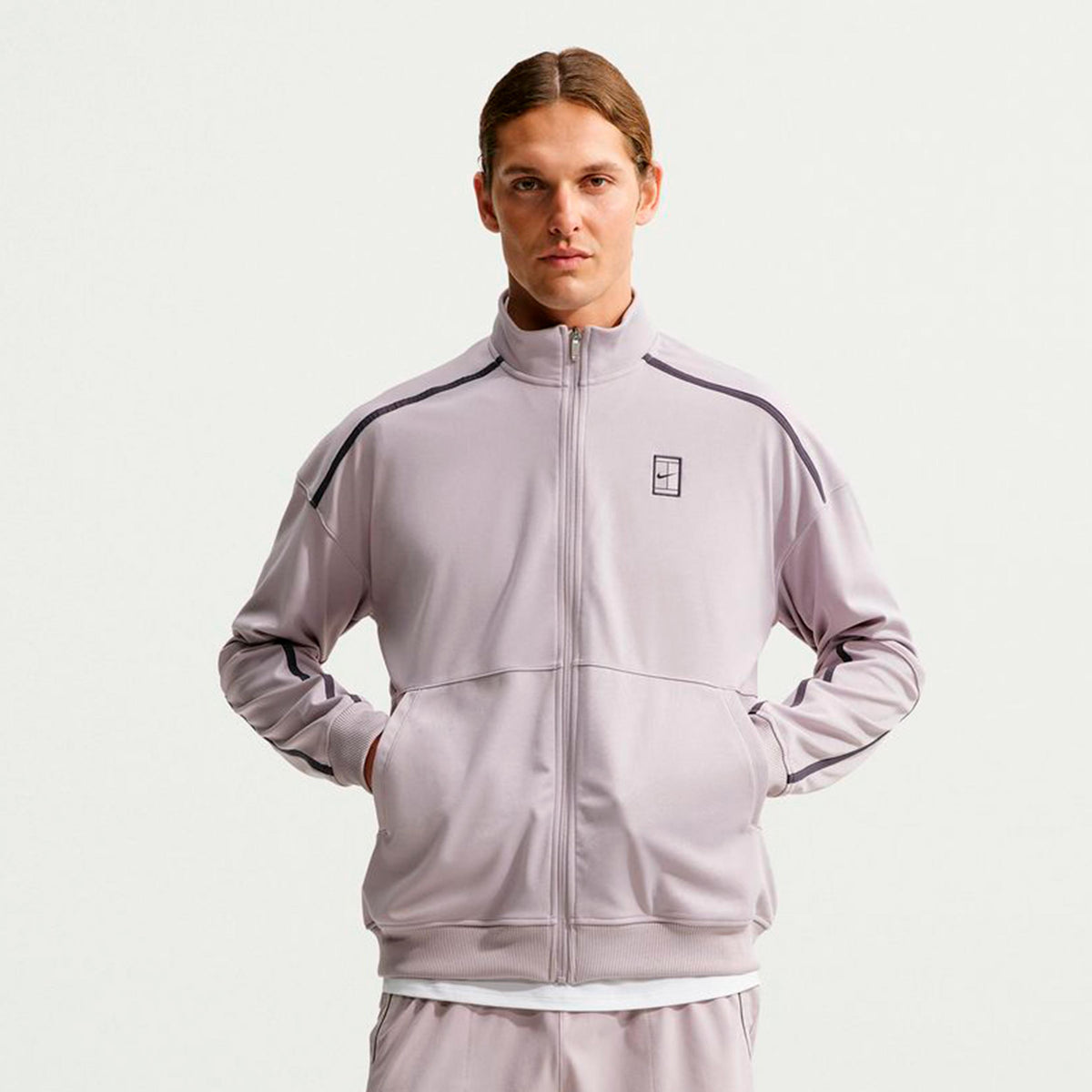 Nike Court Heritage Träningsjacka Herrar - grå, syrén