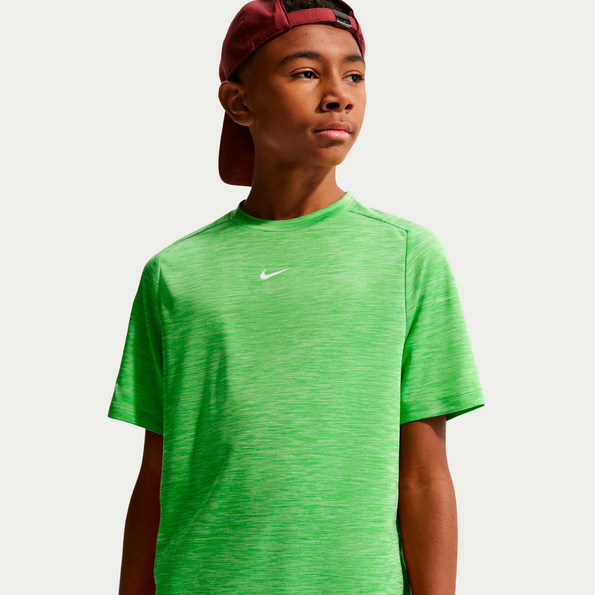 Nike Dri-FIT Multi Heather T-shirt Barn-grön, vit