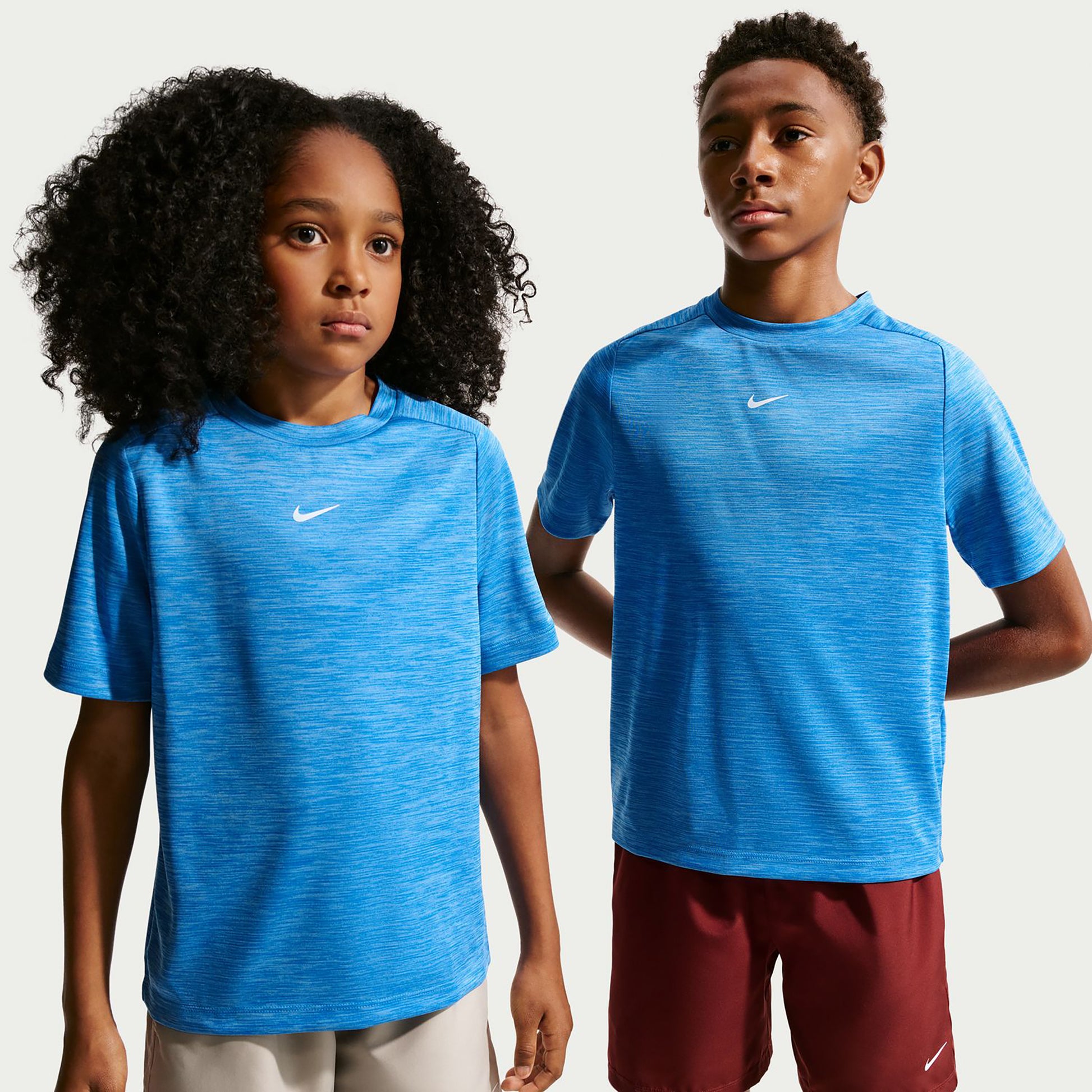Nike Dri-FIT Multi Heather T-shirt Barn - ljusblå