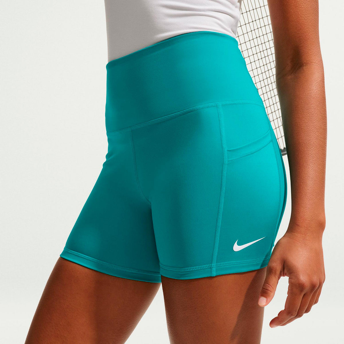 Nike Court Dri-Fit Ball Bollshorts Damer - turkos, vit