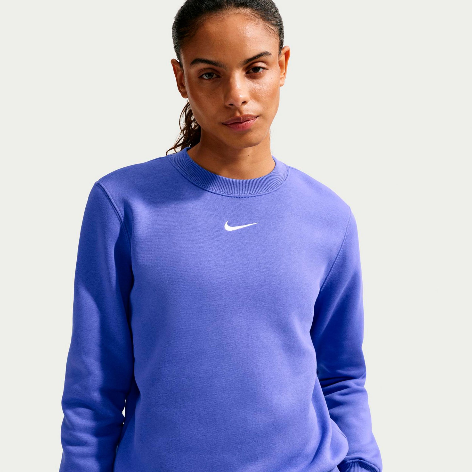 Nike Phoenix Fleece Crew Tröja Damer-blå