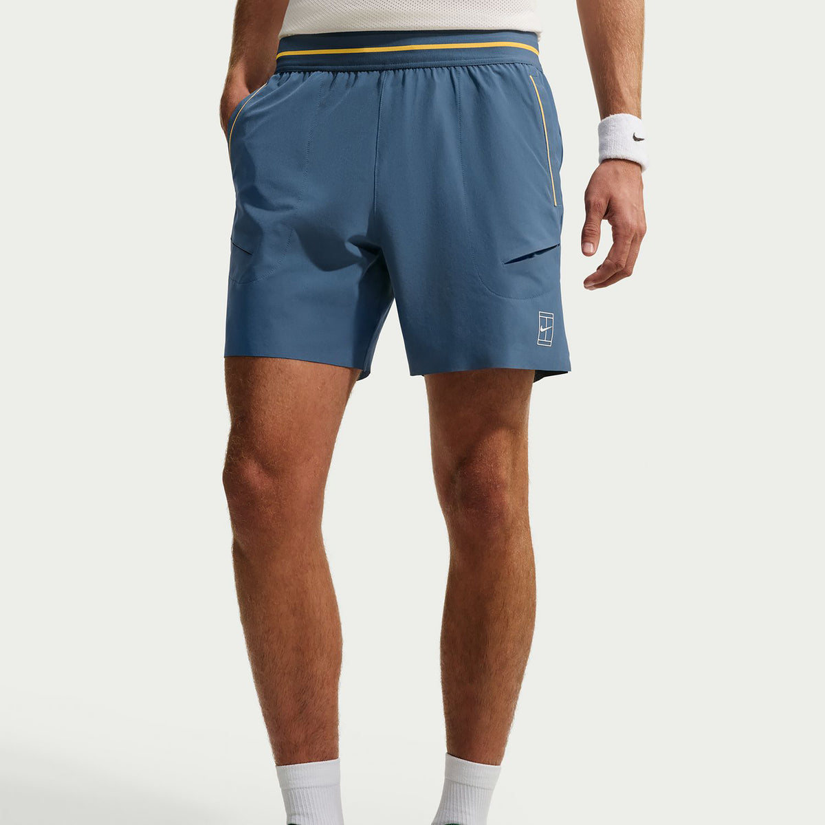 Nike Court Dri-FIT Advantage 6in Shorts Herrar - blågrå, orange