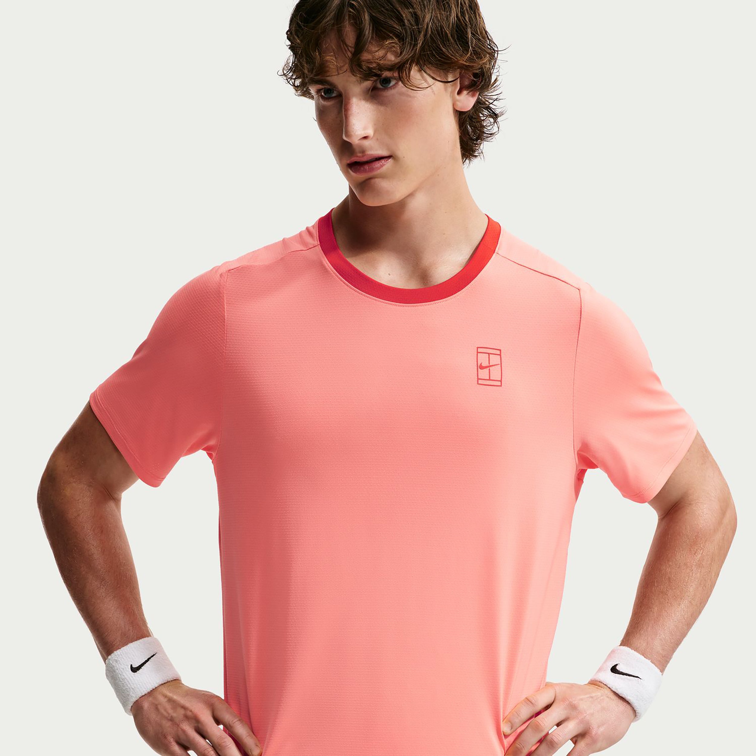 Nike Carlos Alcaraz Court Dri-FIT Advantage T-shirt Herrar - korall