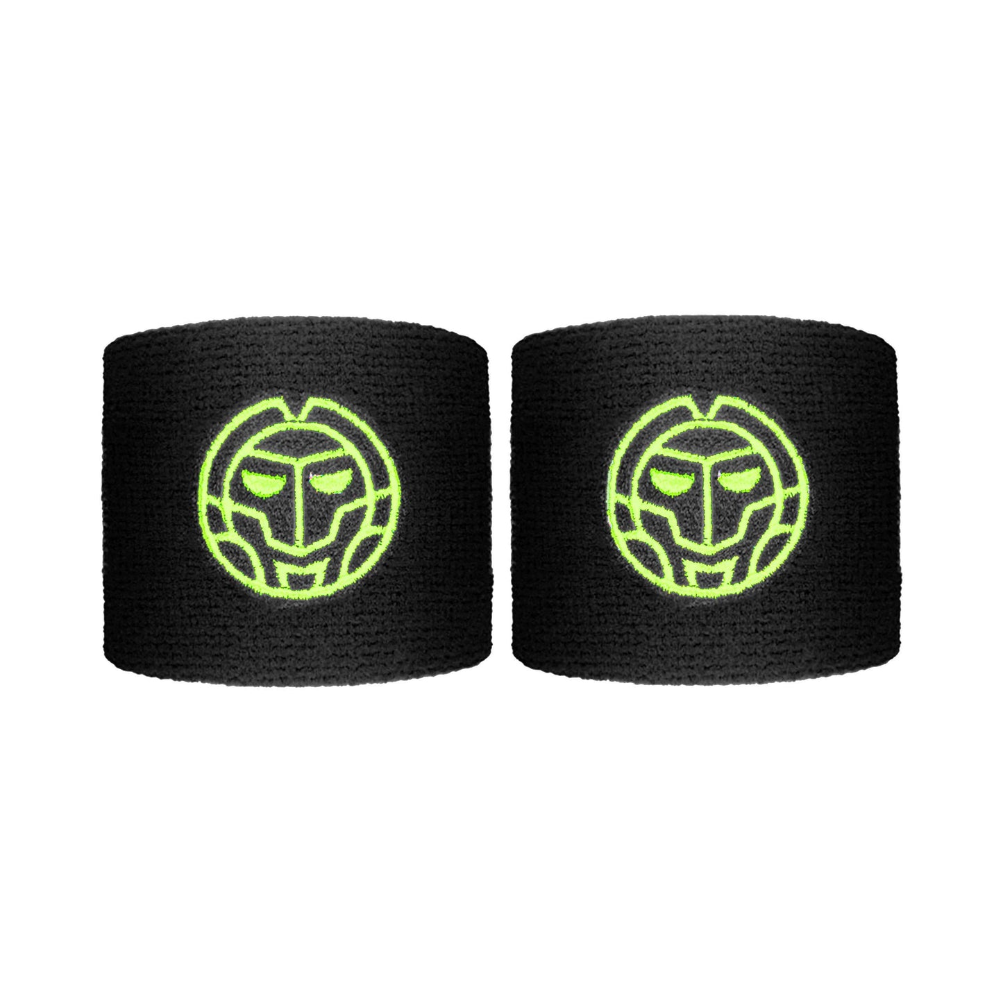 BIDI BADU Night Flash Svettband 2-pack kort - svart, neongul