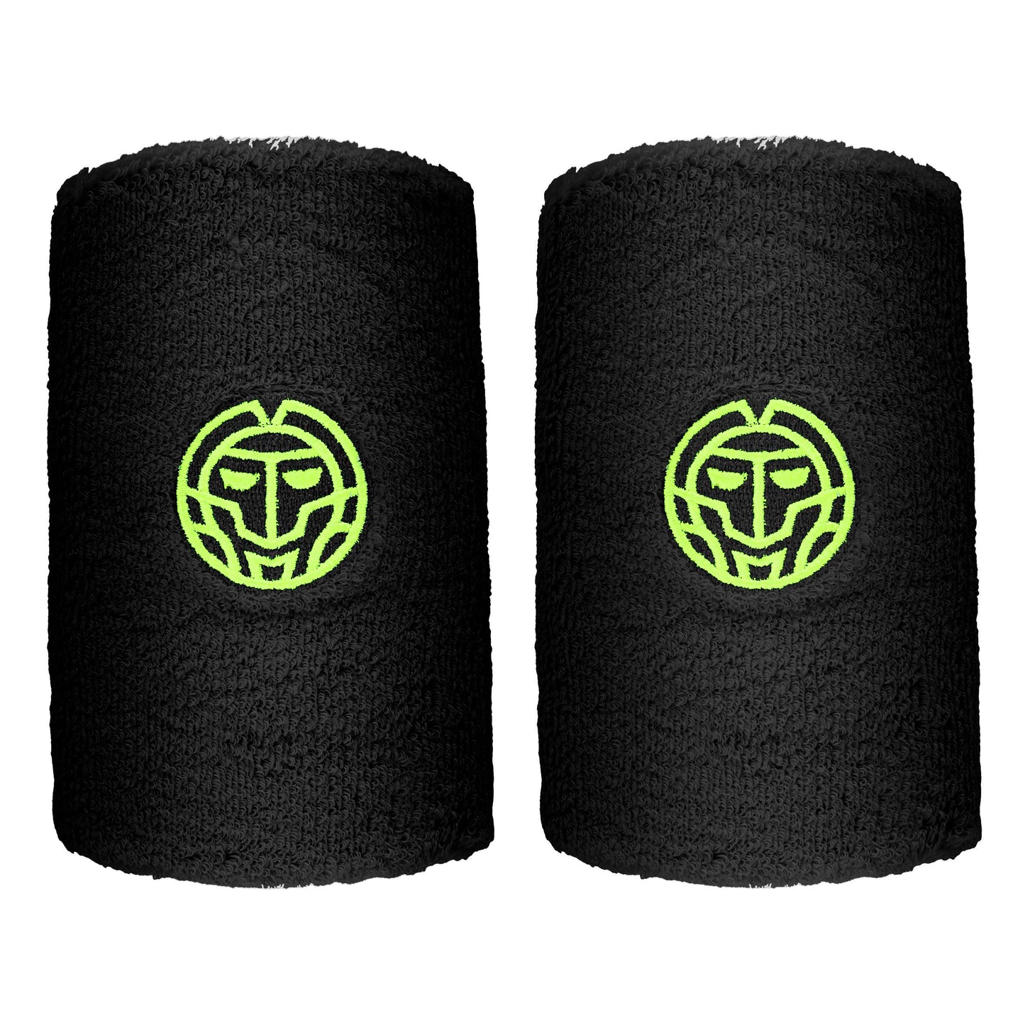 BIDI BADU Night Flash Svettband 2-pack lång - svart, neongul
