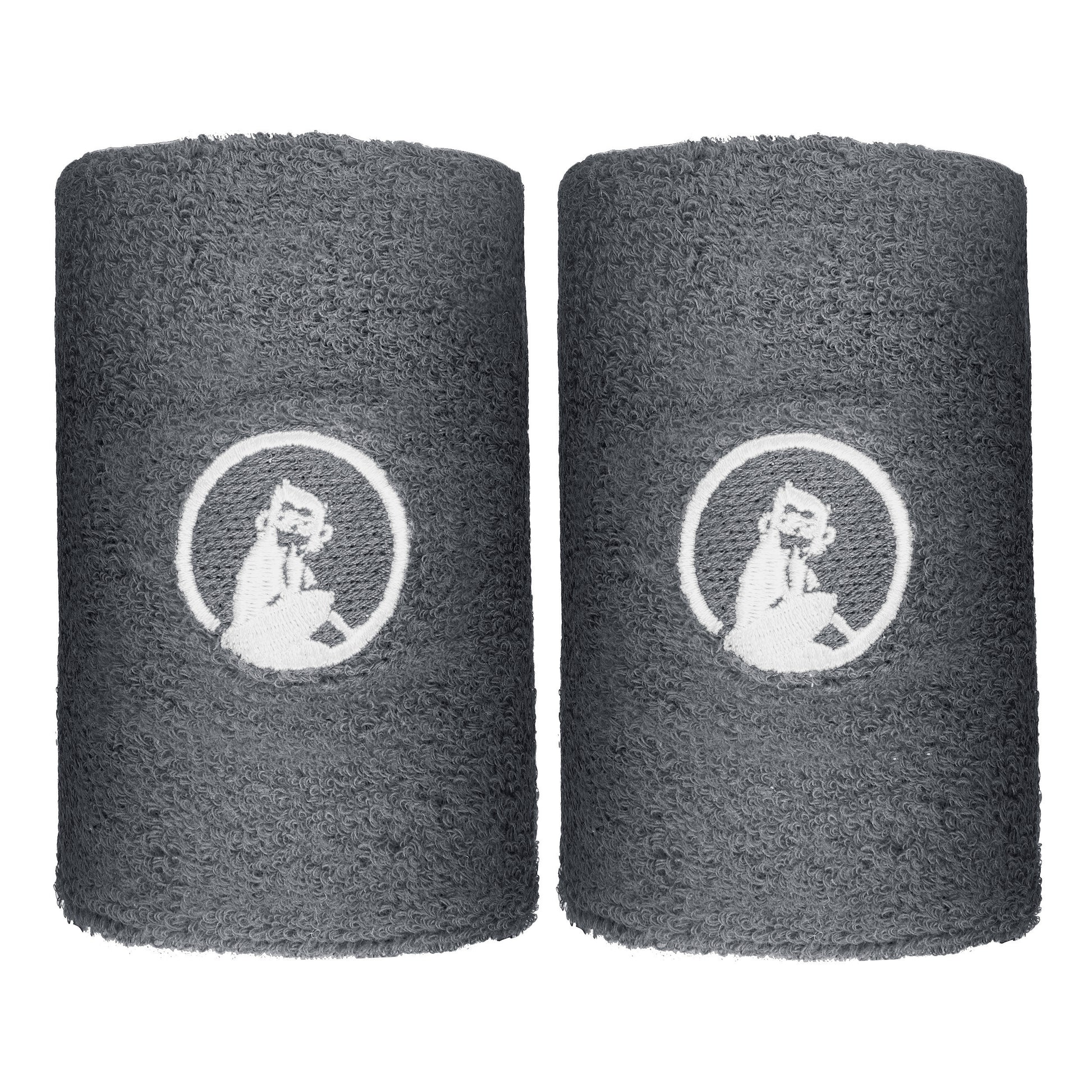 Quiet Please Svettband 2-pack lång - mörkgrå, vit