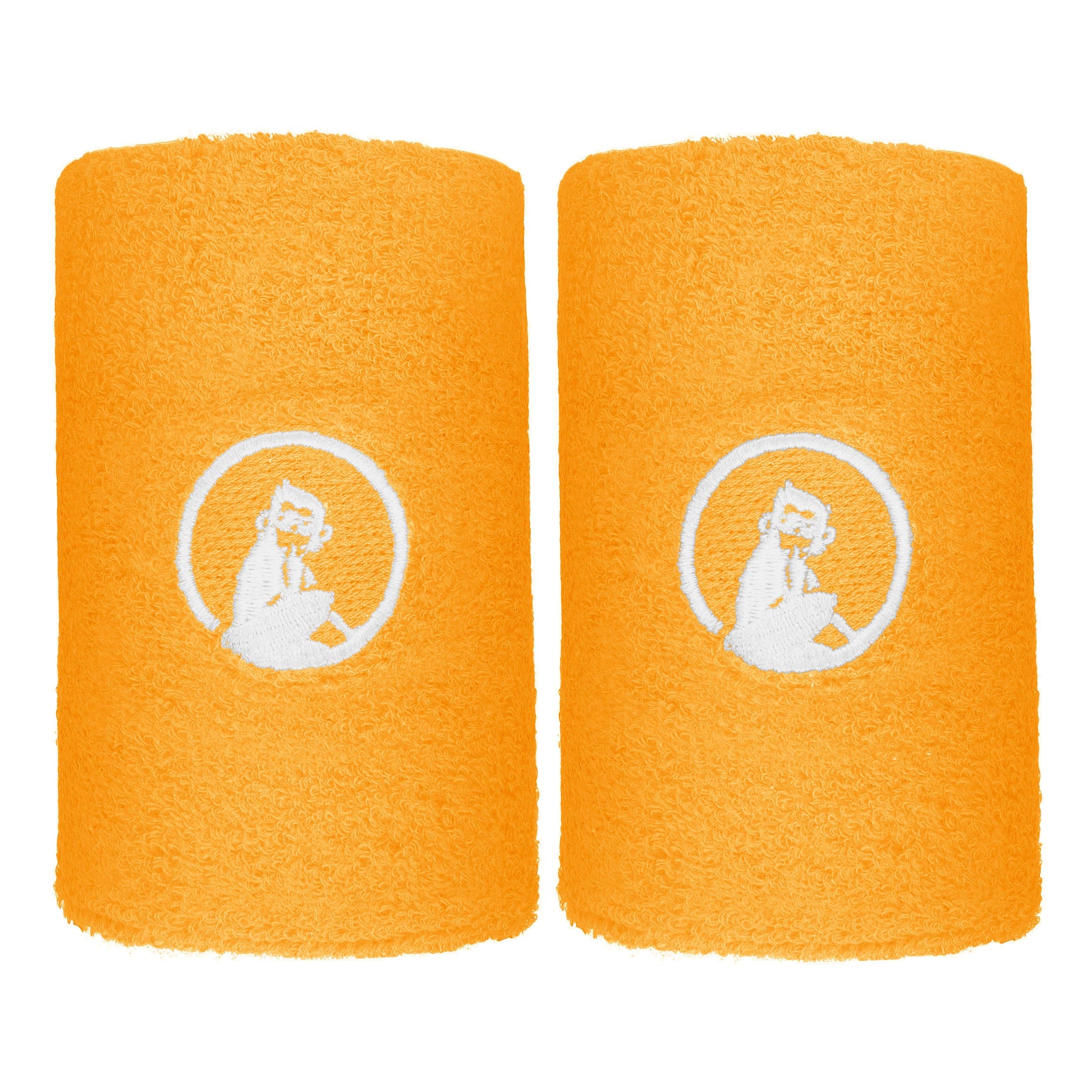 Quiet Please Glow Svettband 2-pack lång - orange, vit