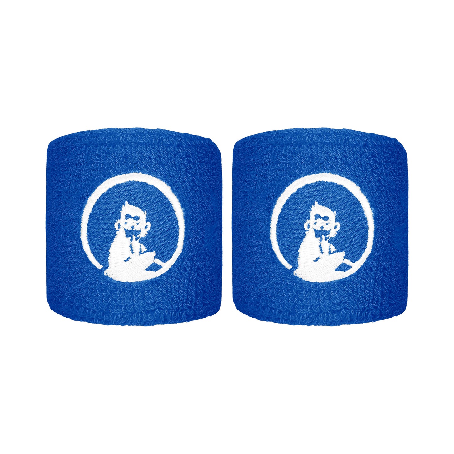 Quiet Please Svettband 2-pack kort - blå, vit