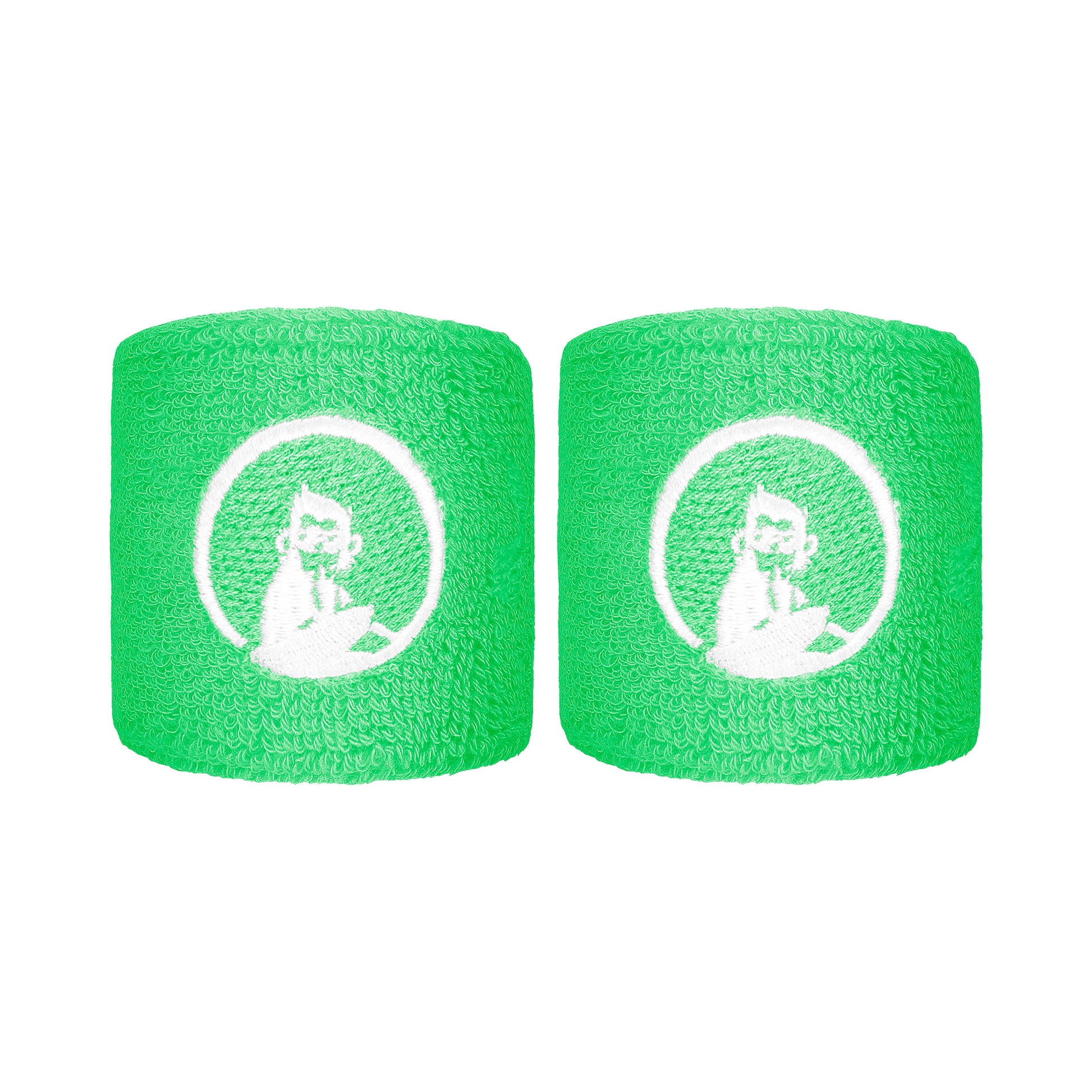 Quiet Please Svettband 2-pack kort - grön, vit