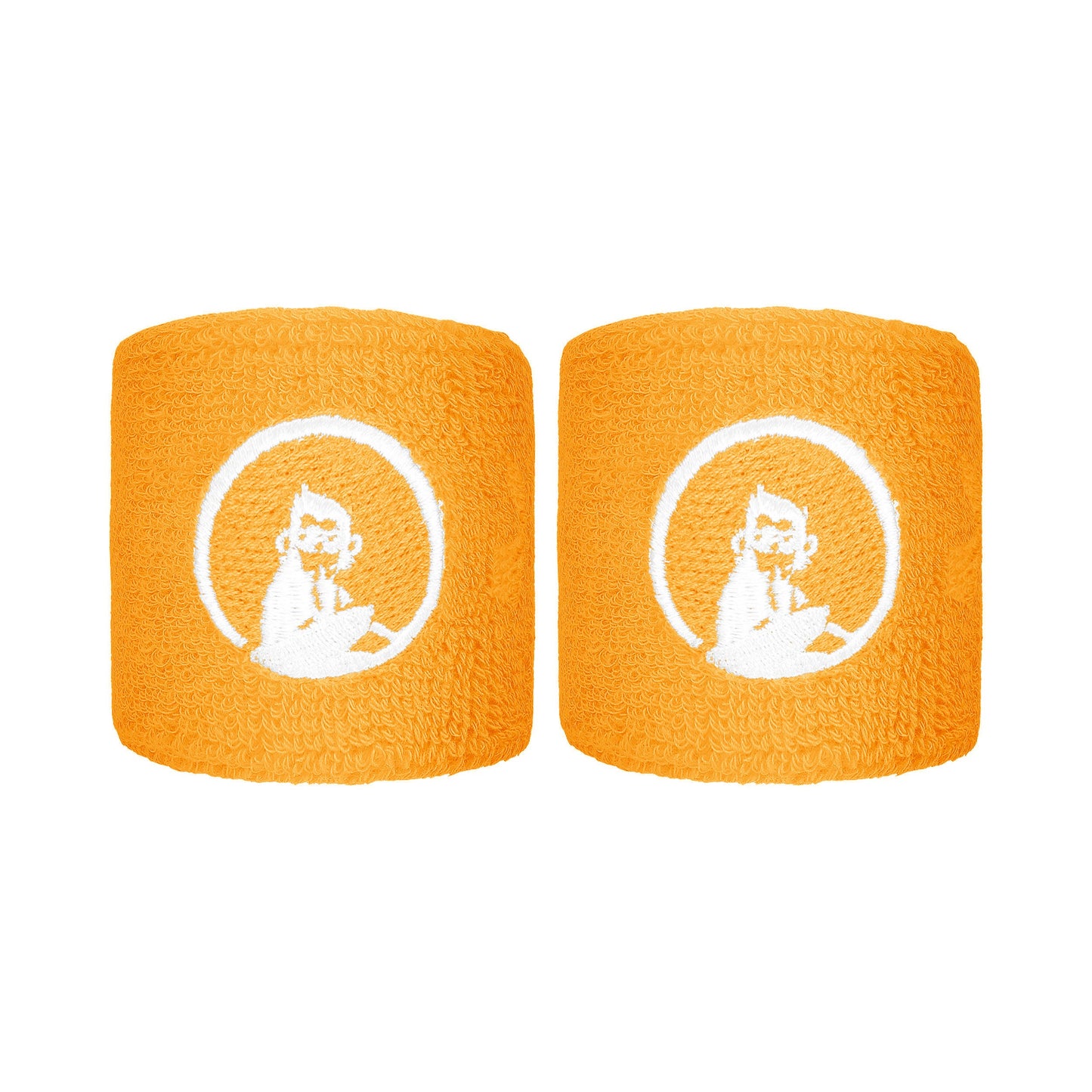 Quiet Please Glow Svettband 2-pack kort - orange