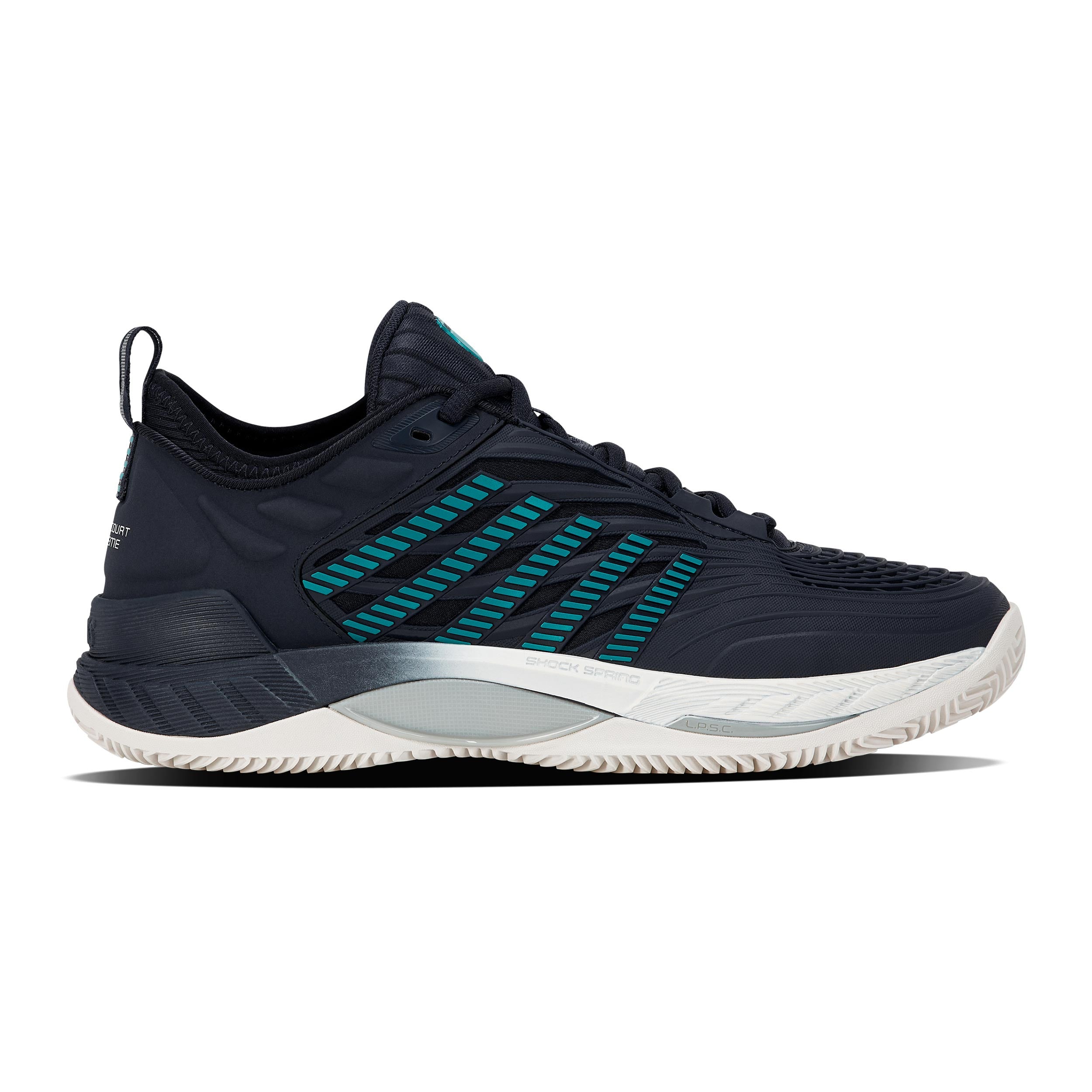 K-Swiss Hypercourt Supreme 2 Sko för grus Herrar - svart, turkos