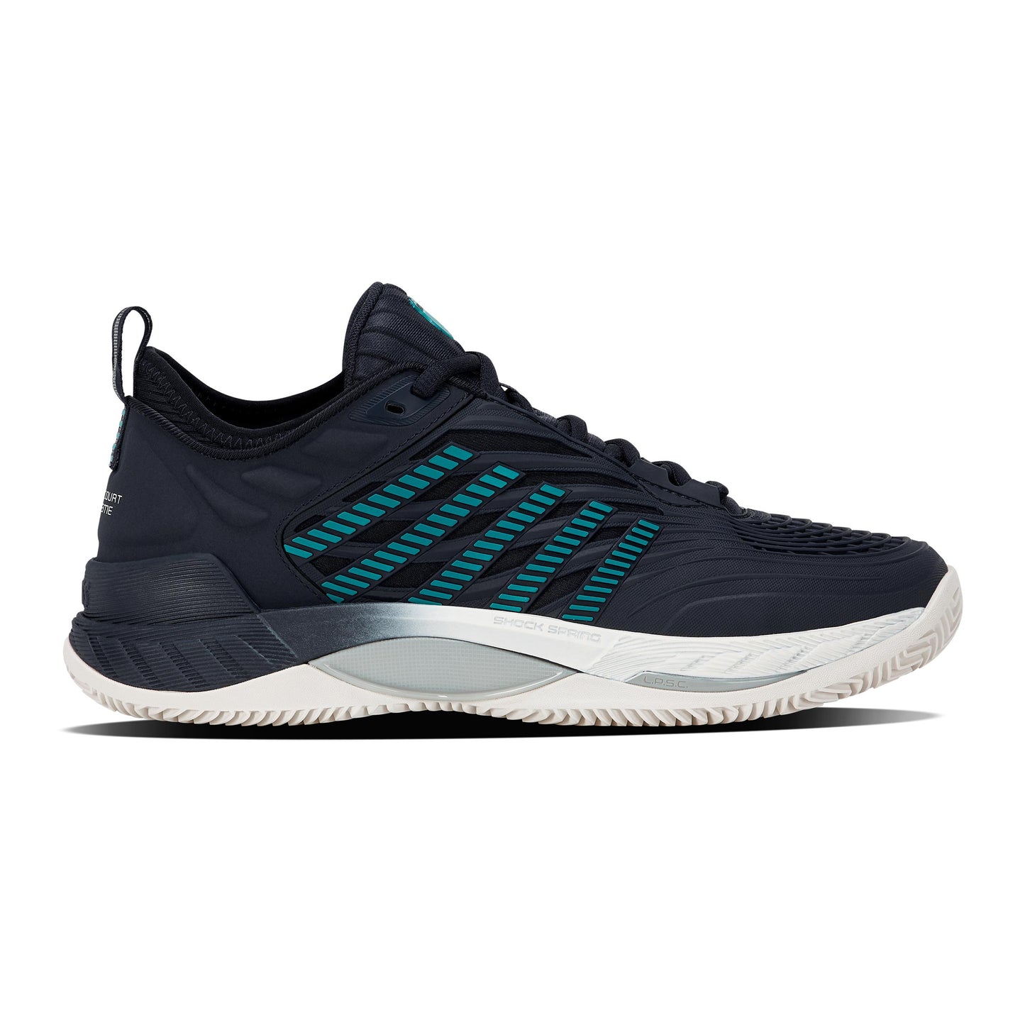 K-Swiss Hypercourt Supreme 2 Sko för grus Herrar - svart, turkos