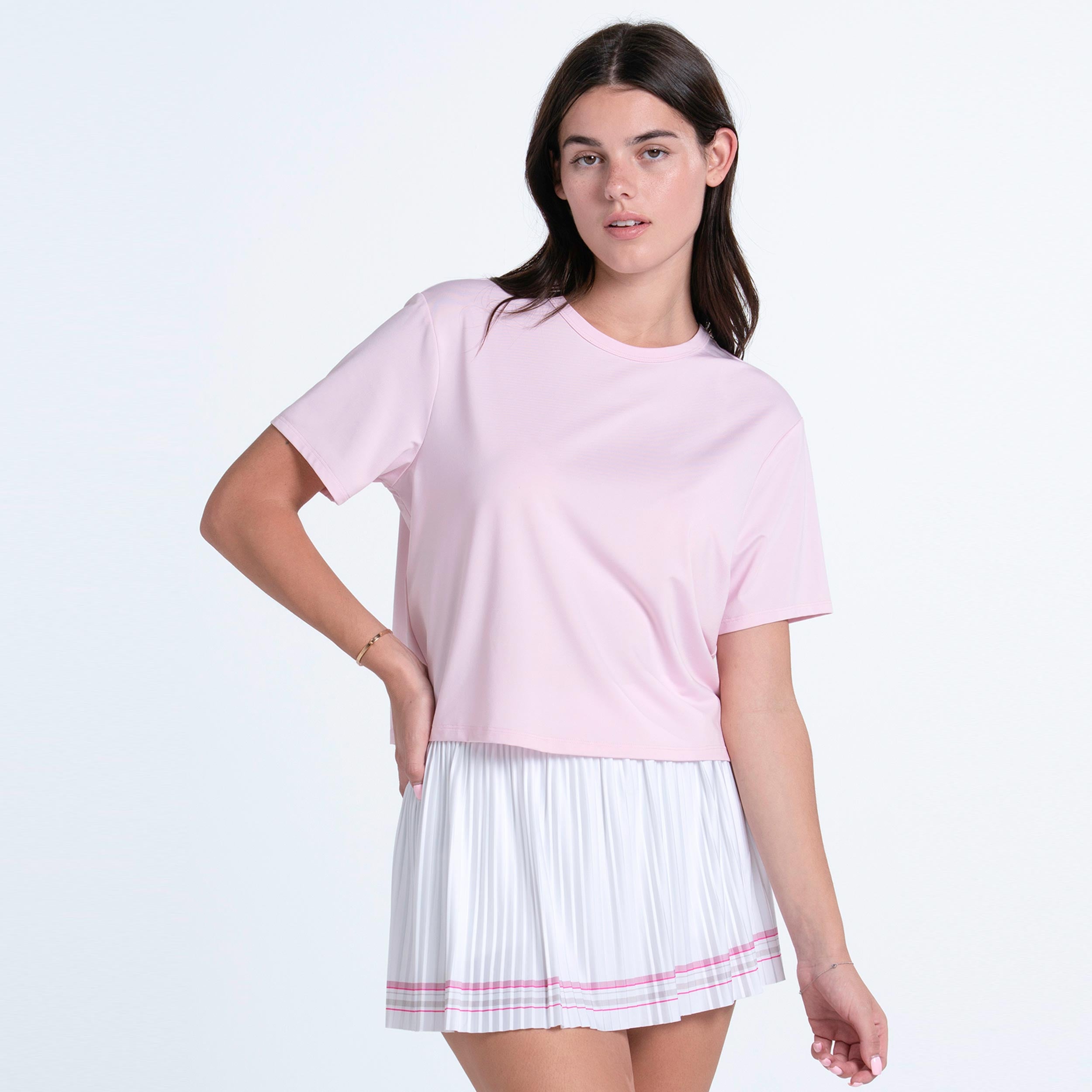Lucky in Love Power Box T-shirt Damer - rosa, vit
