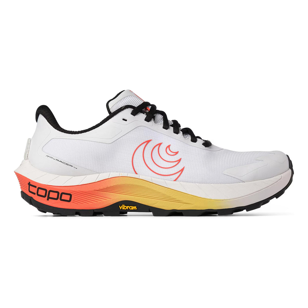 TOPO ATHLETIC MTN Racer 4 Terrängsko Herrar - vit, orange