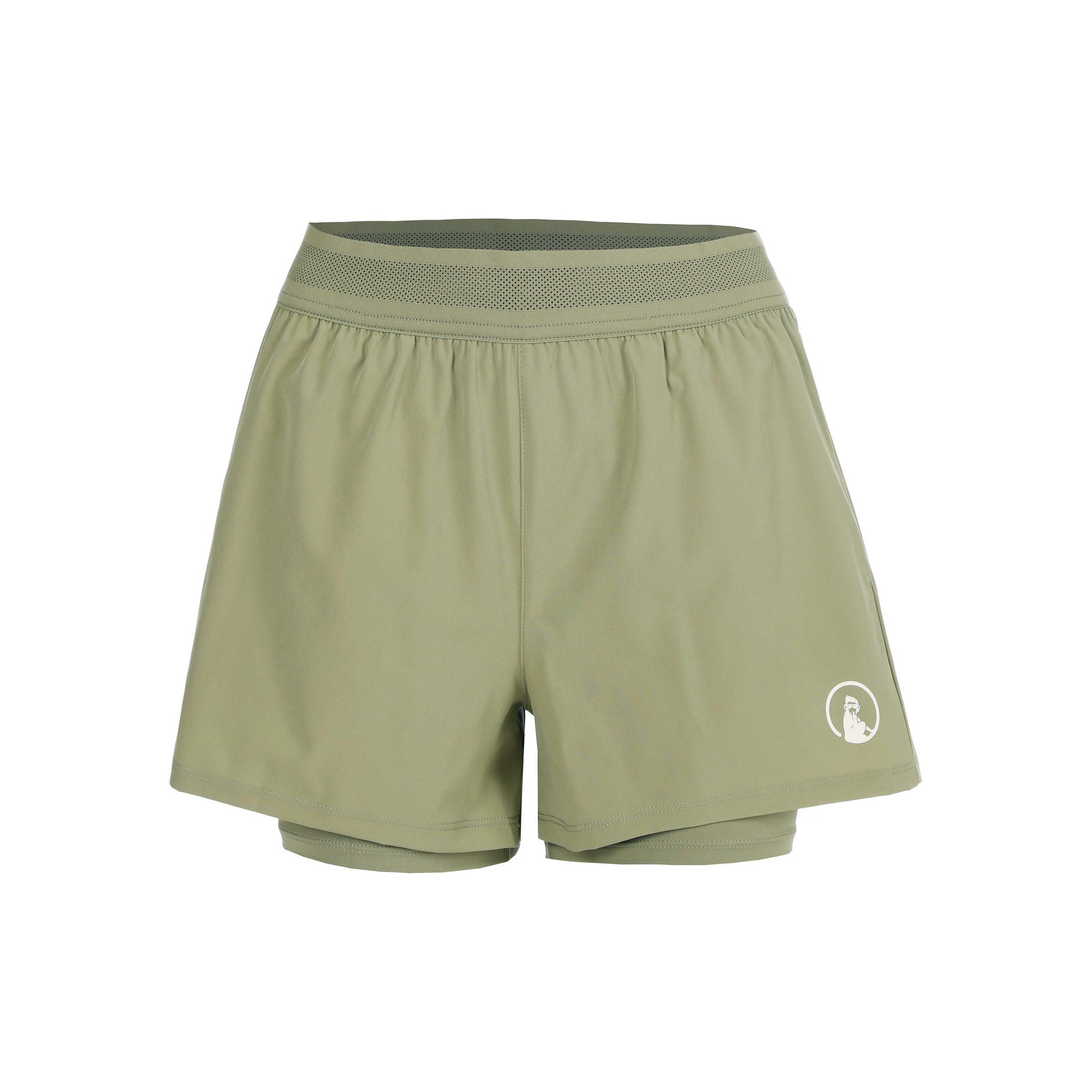 Quiet Please Memories Rematch 2In1 Shorts Damer - kaki