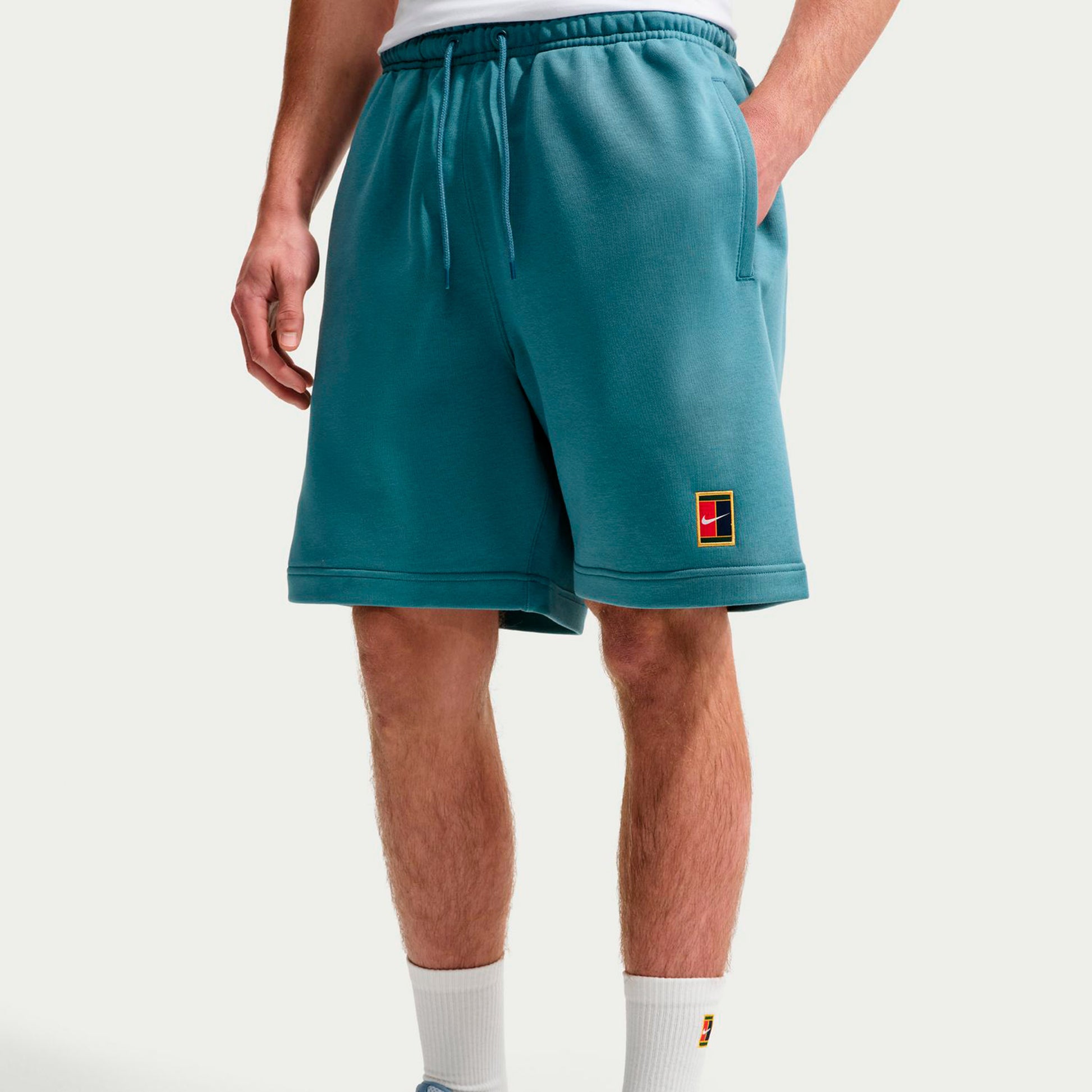 Nike Court Dri-Fit Heritage Fleece Shorts Herrar - petrol