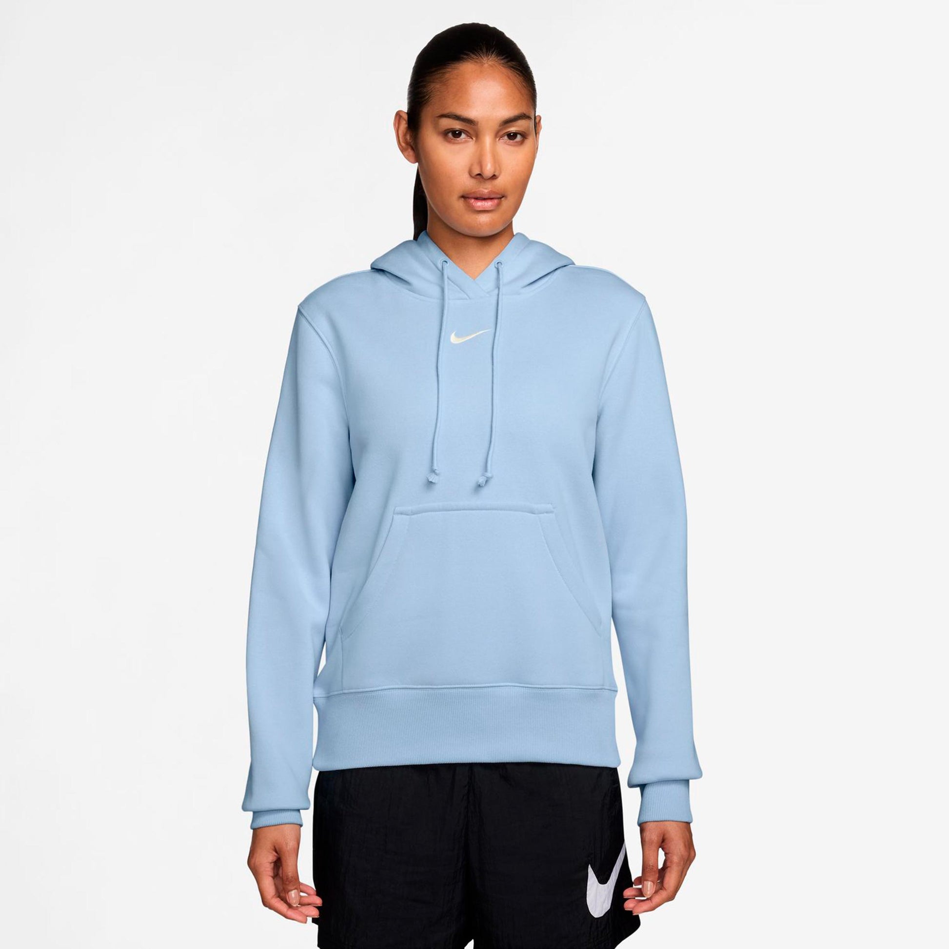 Nike Phoenix Fleece Huvtröja Damer - ljusblå