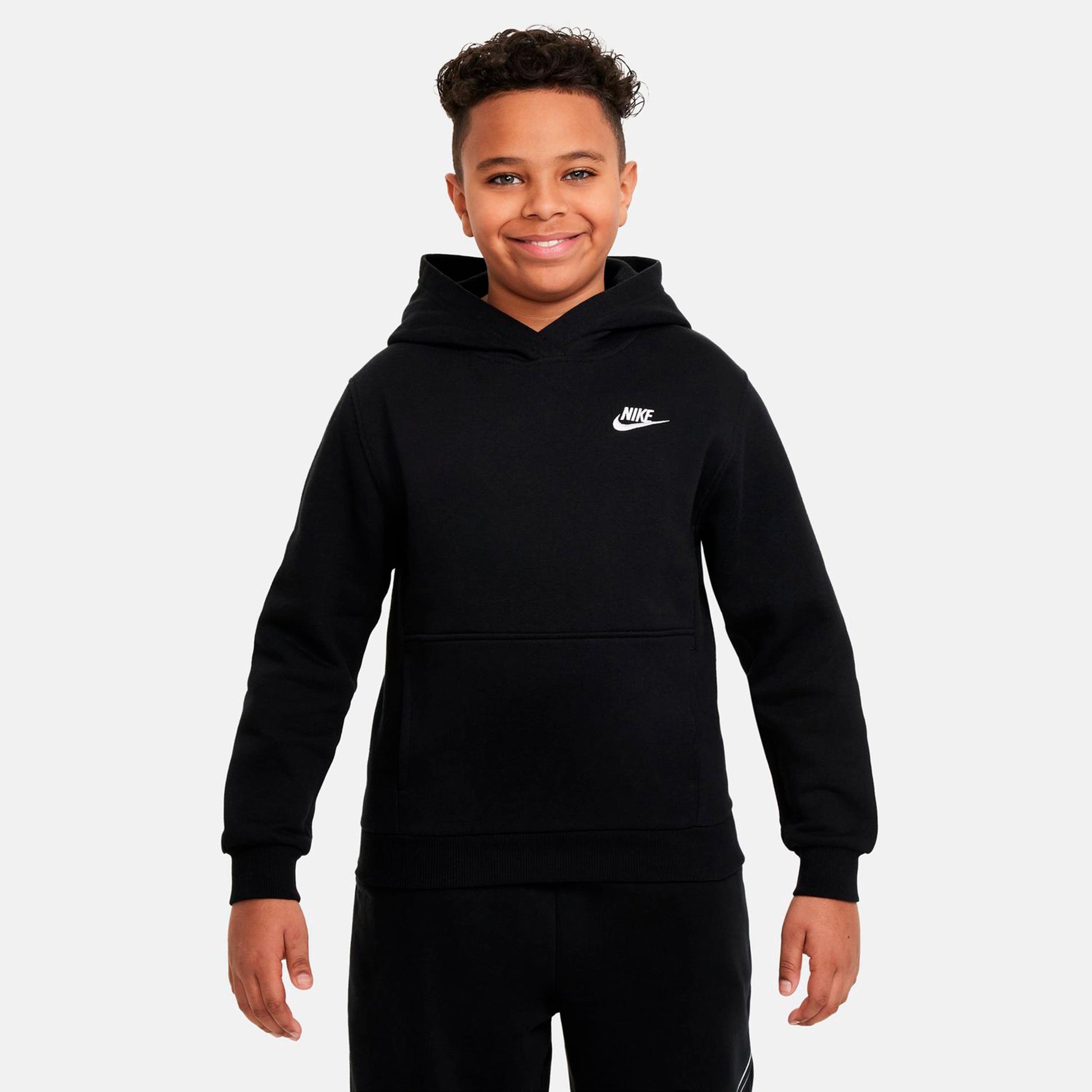 Nike Club Fleece Huvtröja Barn - svart