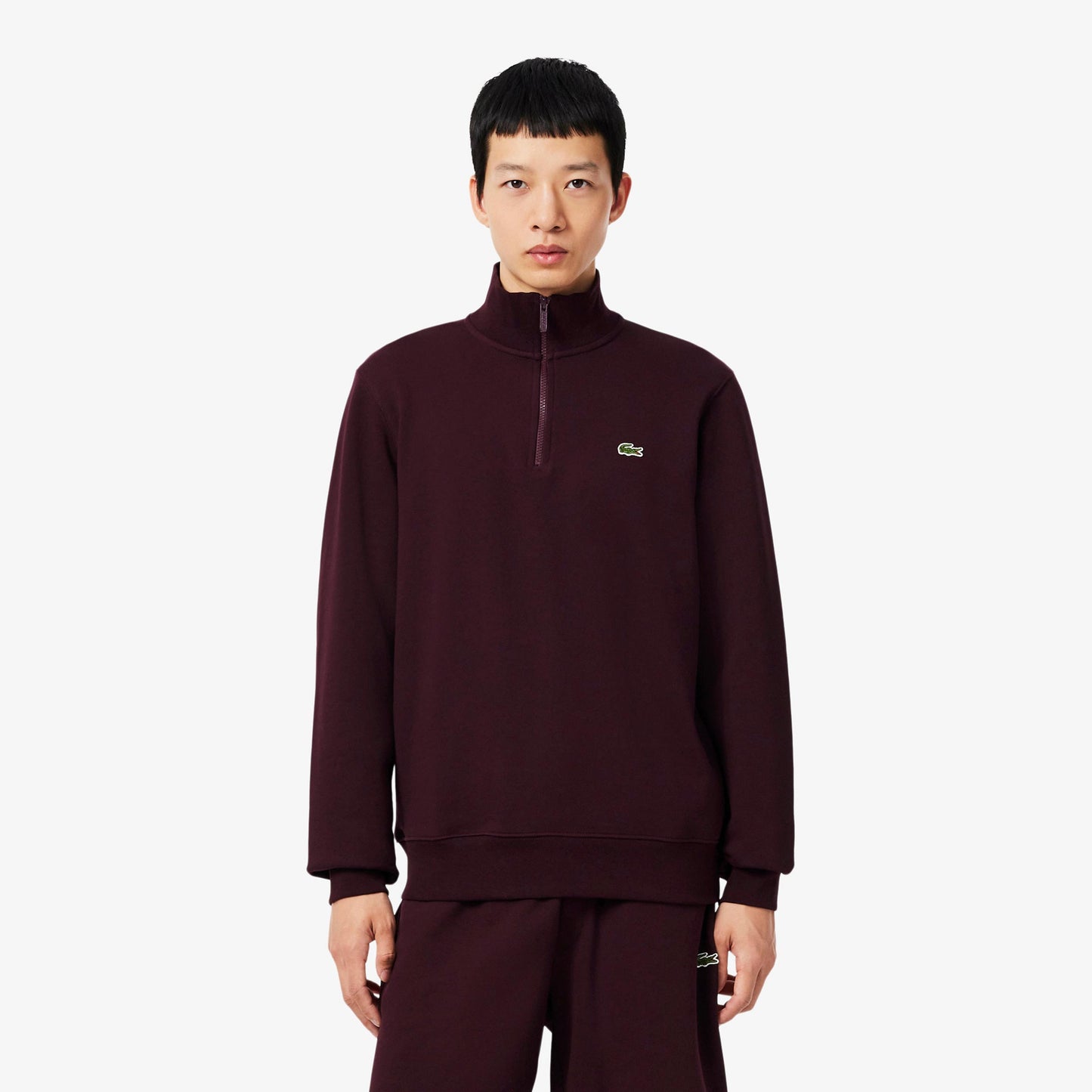 Lacoste High Neck Tröja Herrar - mörkröd