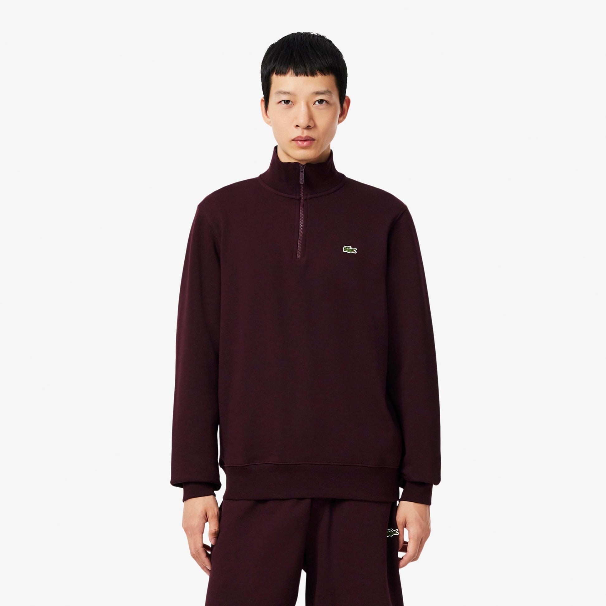 Lacoste High Neck Tröja Herrar - mörkröd
