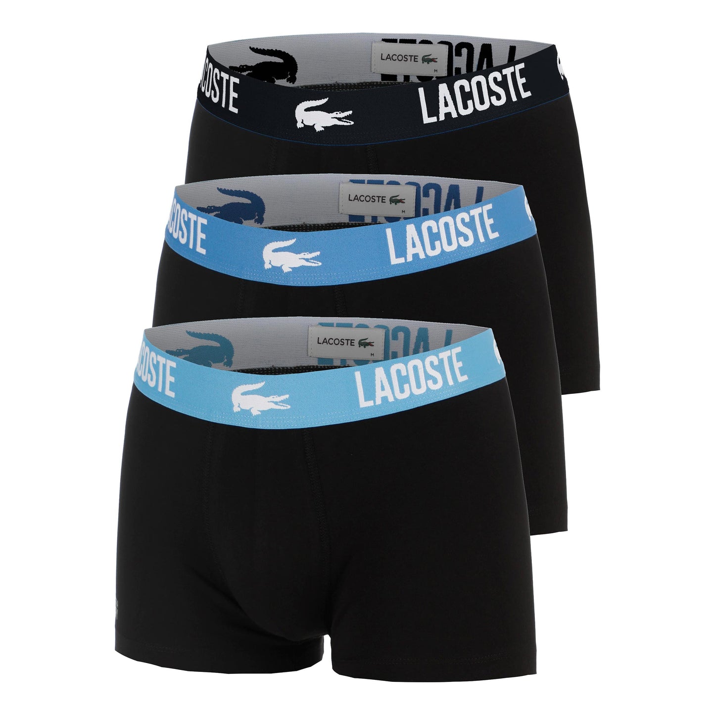 Lacoste Cotton Stretch Boxershorts 3-pack Herrar - mörkblå, grå