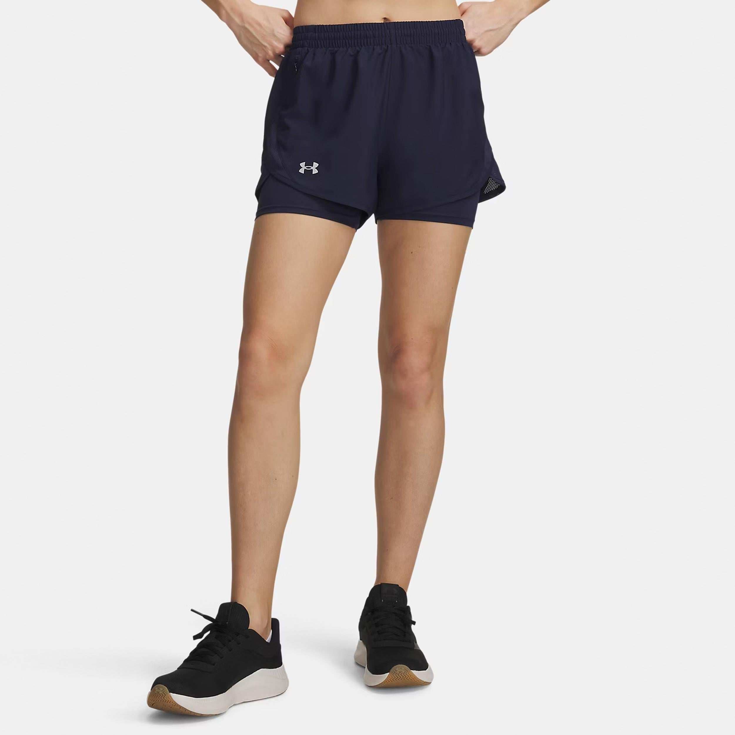 Under Armour Fly By 2in1  Löparshorts Damer - mörkblå
