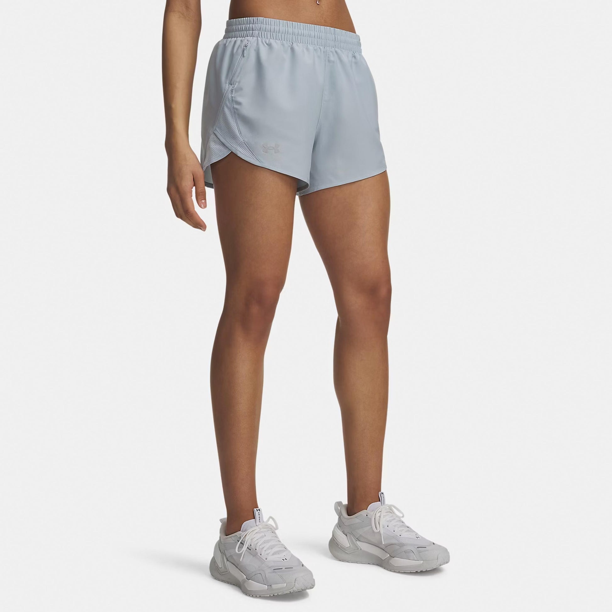 Under Armour Fly By 3in  Löparshorts Damer - blågrå
