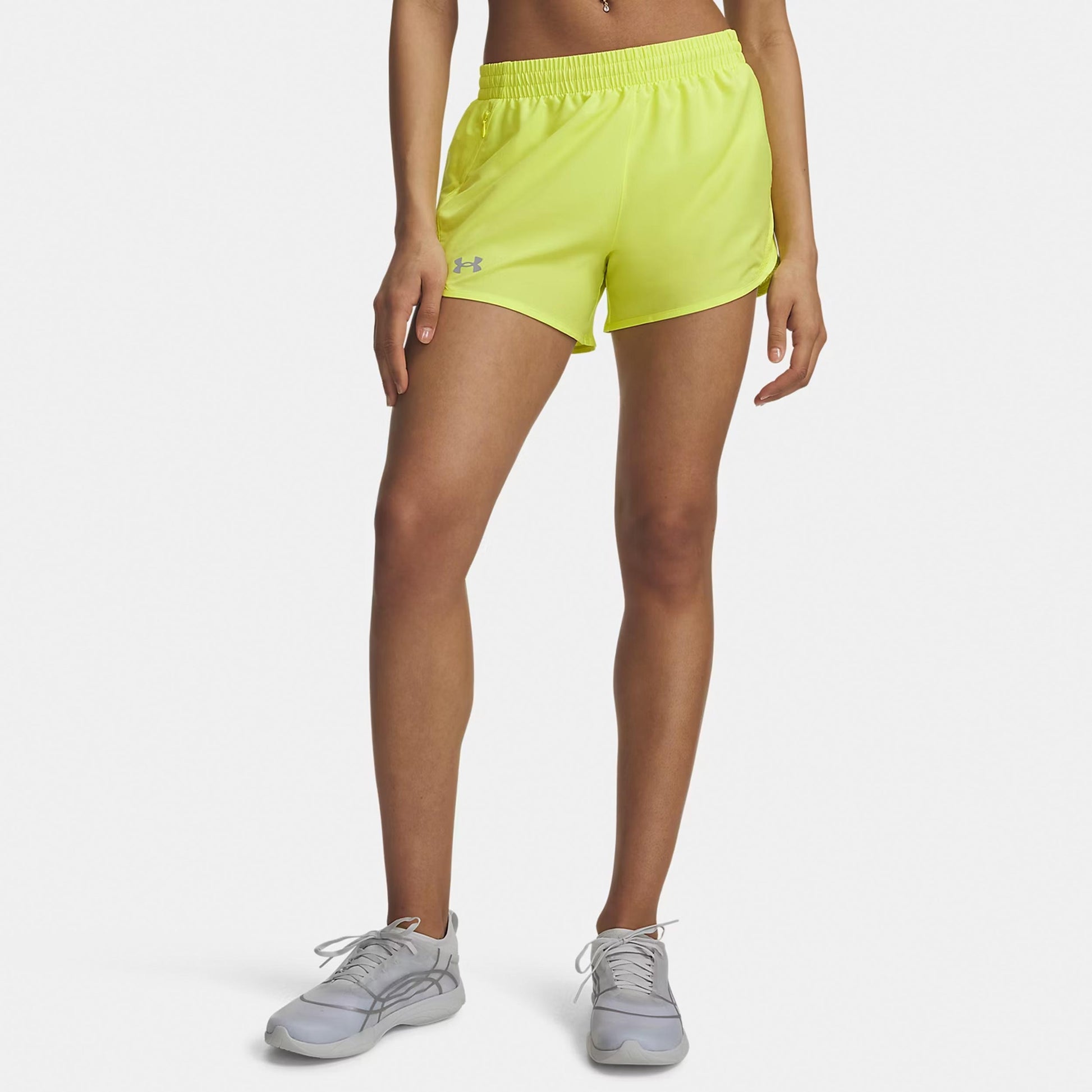 Under Armour Fly By 3in  Löparshorts Damer - gul
