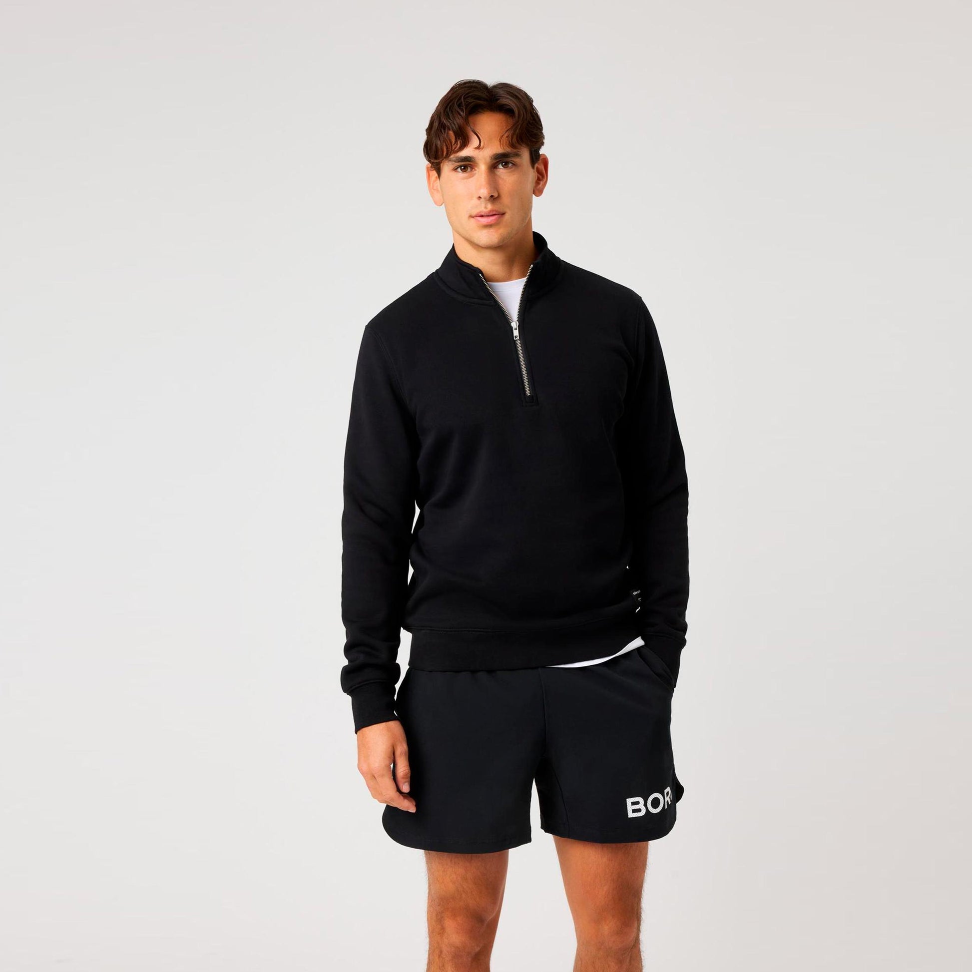 Björn Borg Centre Half Zip Tröja Herrar - svart