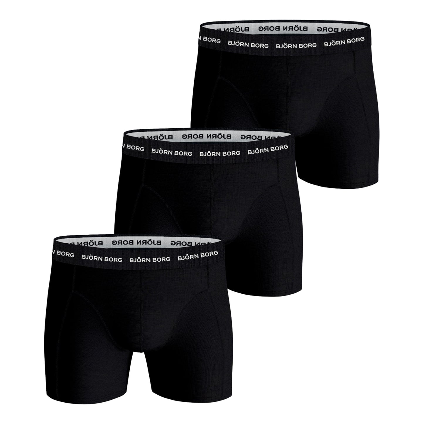 Björn Borg Cotton Stretch Boxershorts 3-pack Herrar - svart