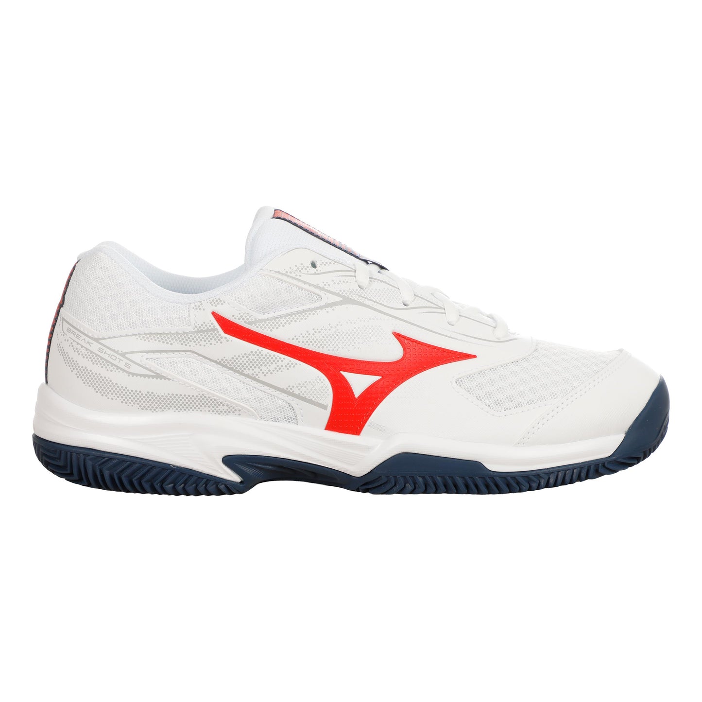 Mizuno Break Shot 5 Sko för grus Herrar - vit, orange