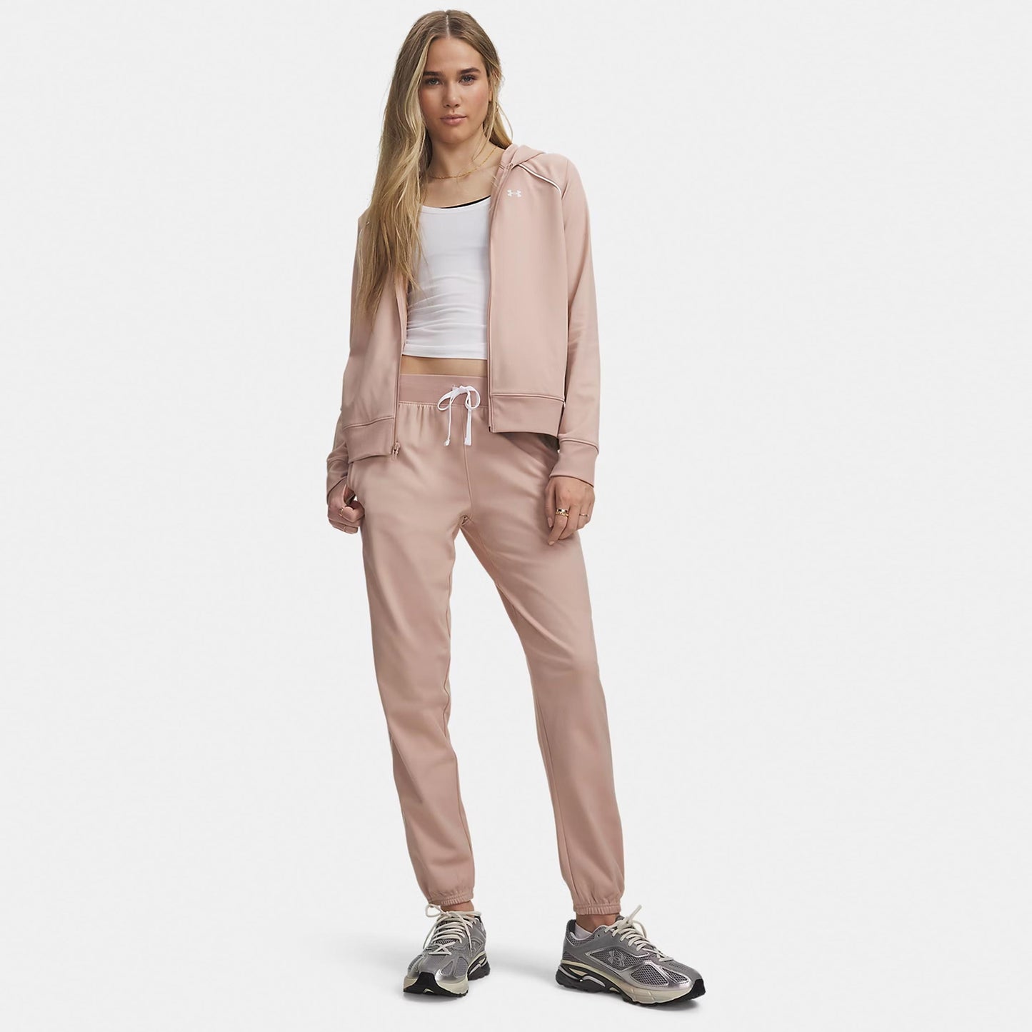 Under Armour Rival Tricot Träningsoverall Damer - rosa, vit