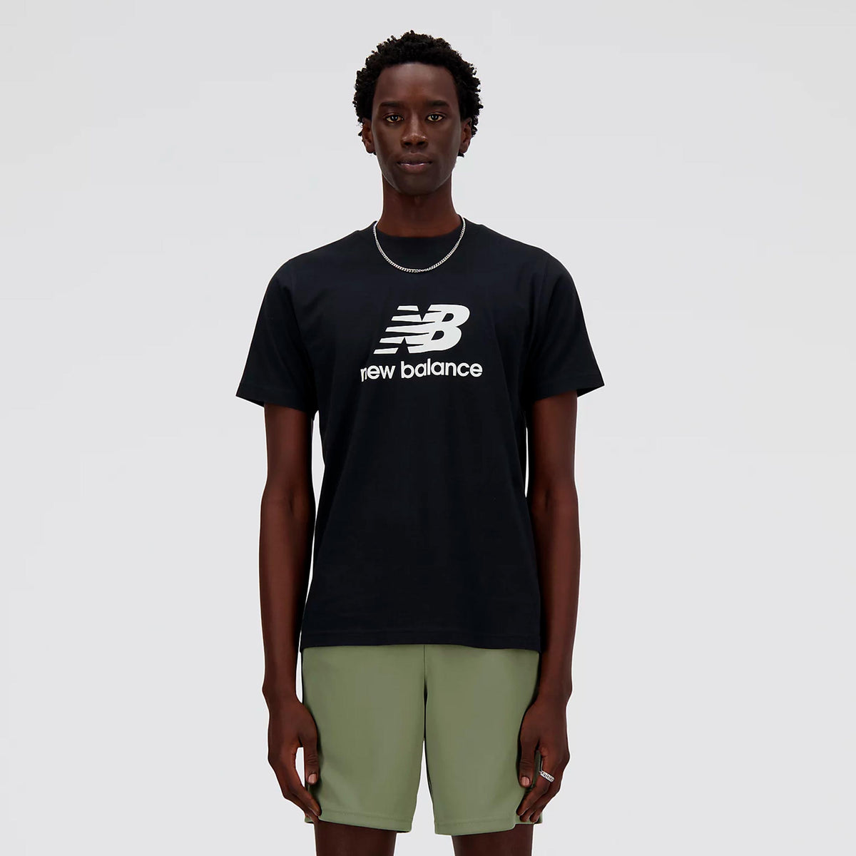 New Balance Essentials Logo T-shirt Herrar - svart