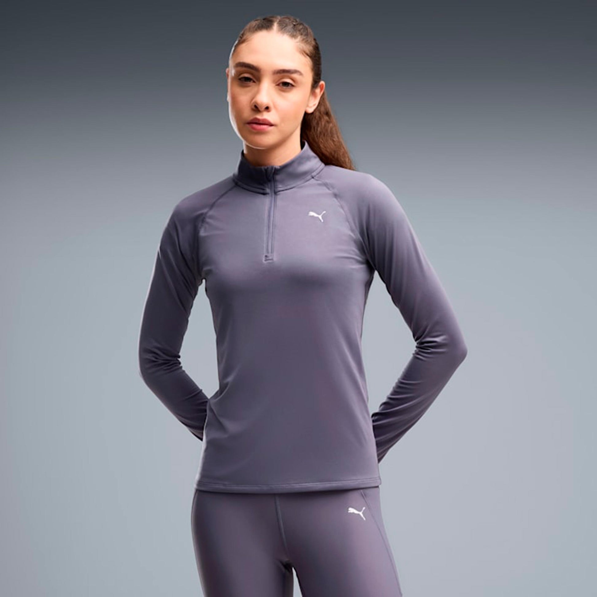 Puma Velocity Cloudspun 1/4 Zip  Löpartröja Damer - grå