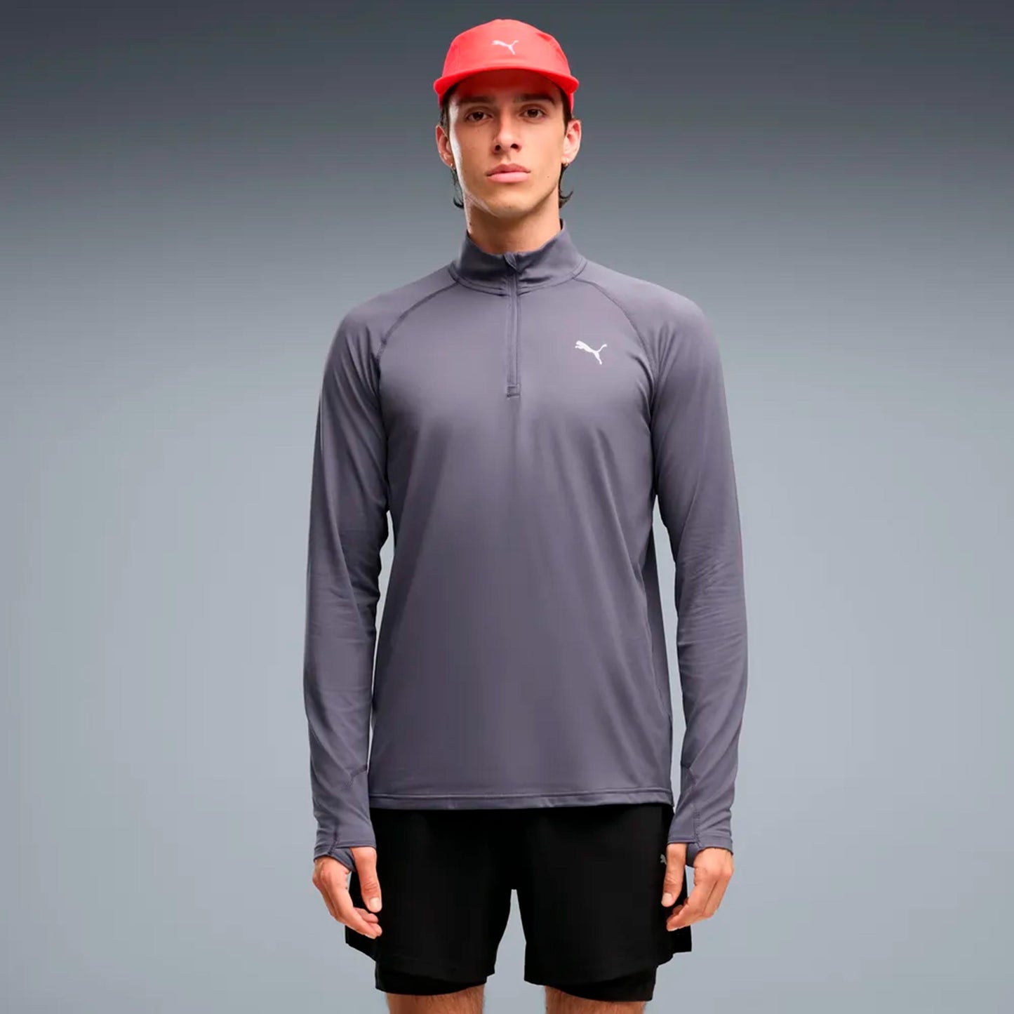 Puma Velocity Cloudspun 1/4 Zip  Löpartröja Herrar - grå