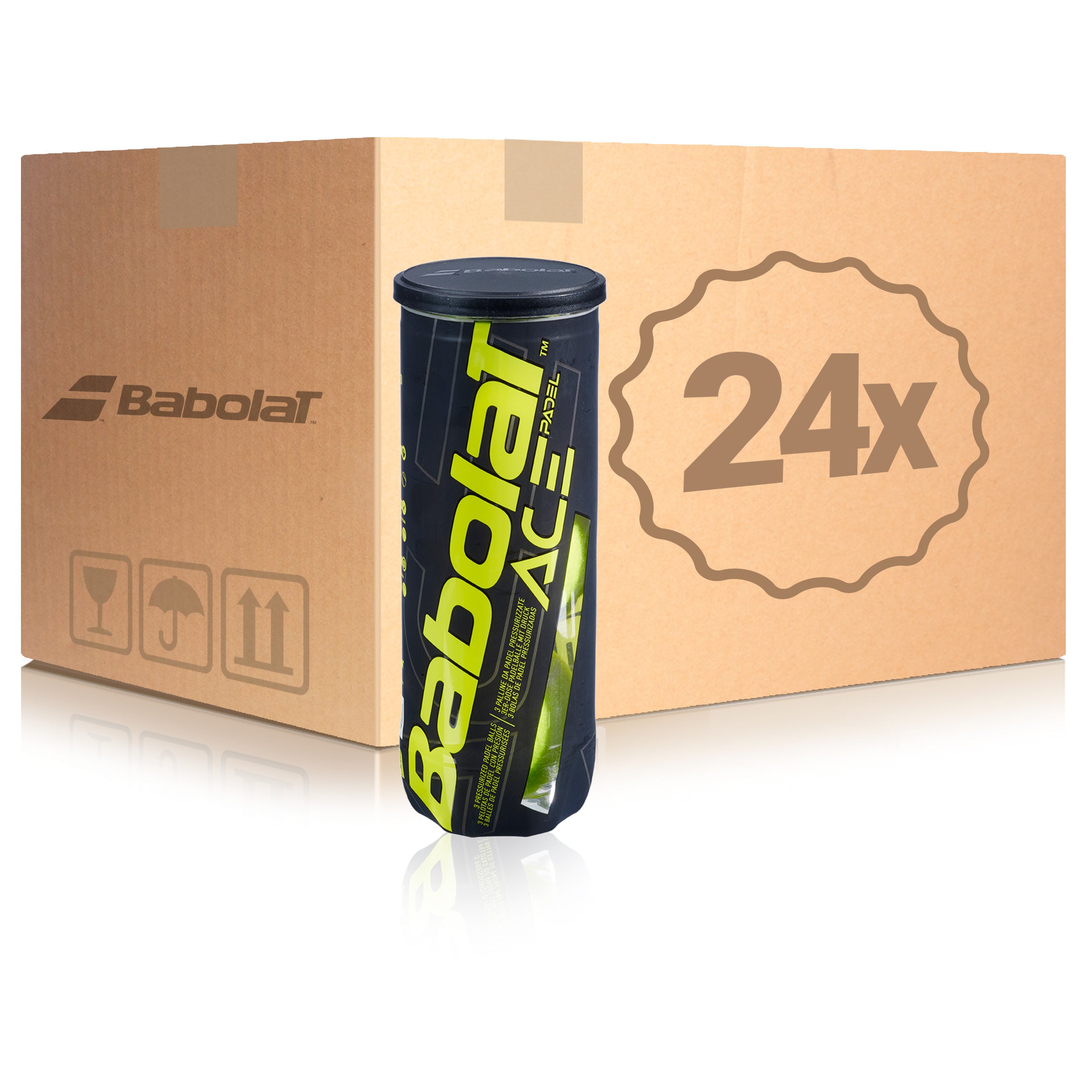 Babolat 24x 3-pack rör Ace Padel X3  I kartong