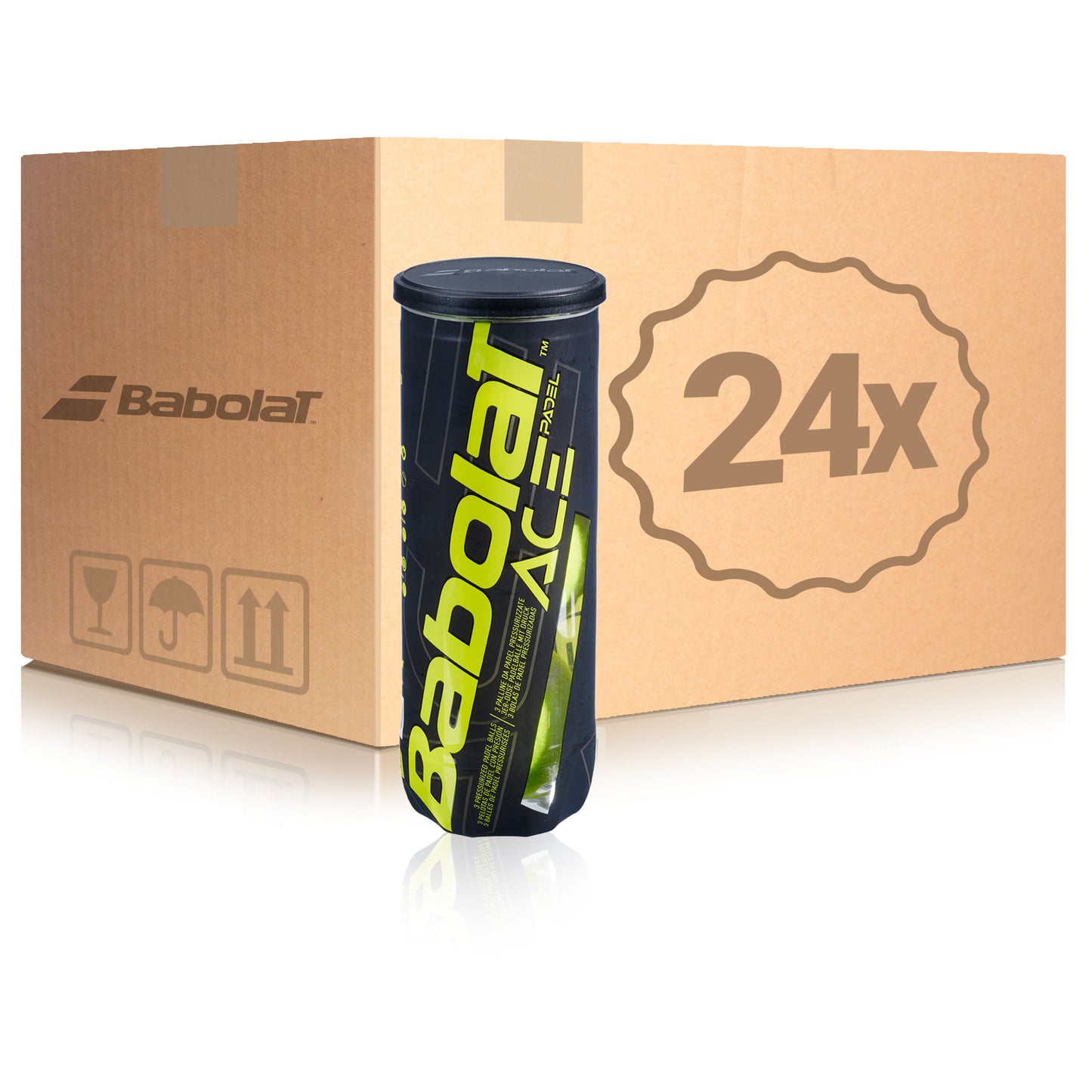 Babolat 24x 3-pack rör Ace Padel X3  I kartong