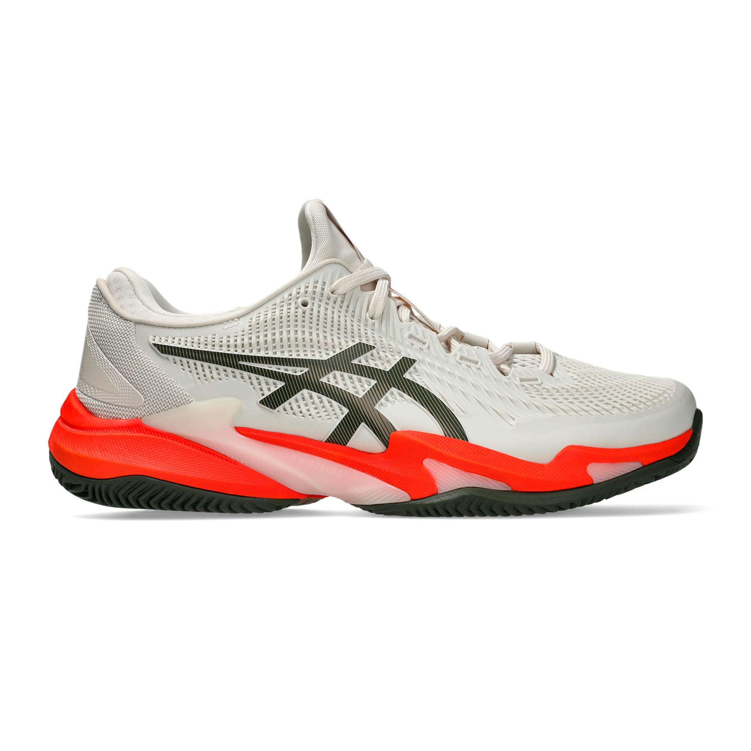 ASICS Court FF 3 Sko för grus Herrar - creme, neonorange