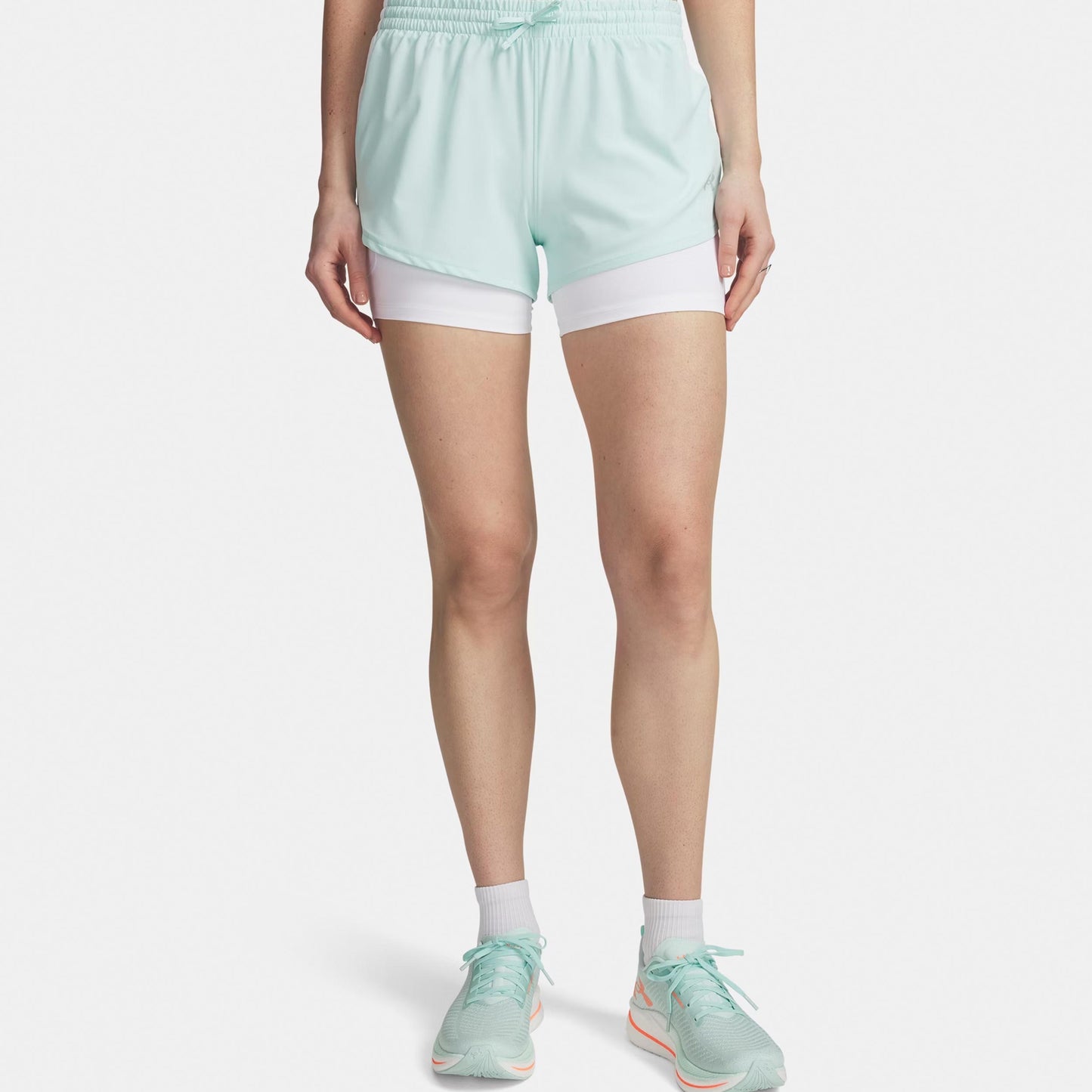 Under Armour Velociti Pro 4in 2n1  Löparshorts Damer-mint, silver