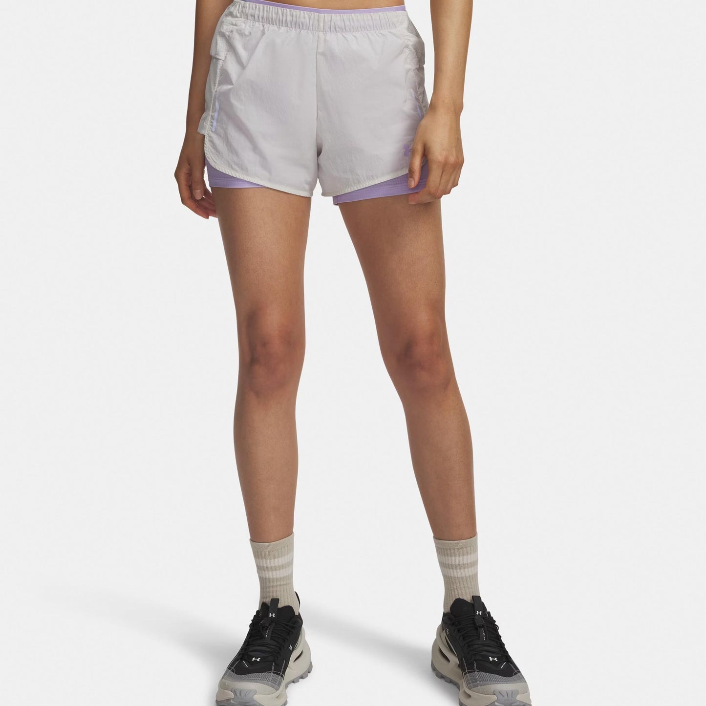 Under Armour Explor Trail Ultra Lined  Löparshorts Damer-vit, lila