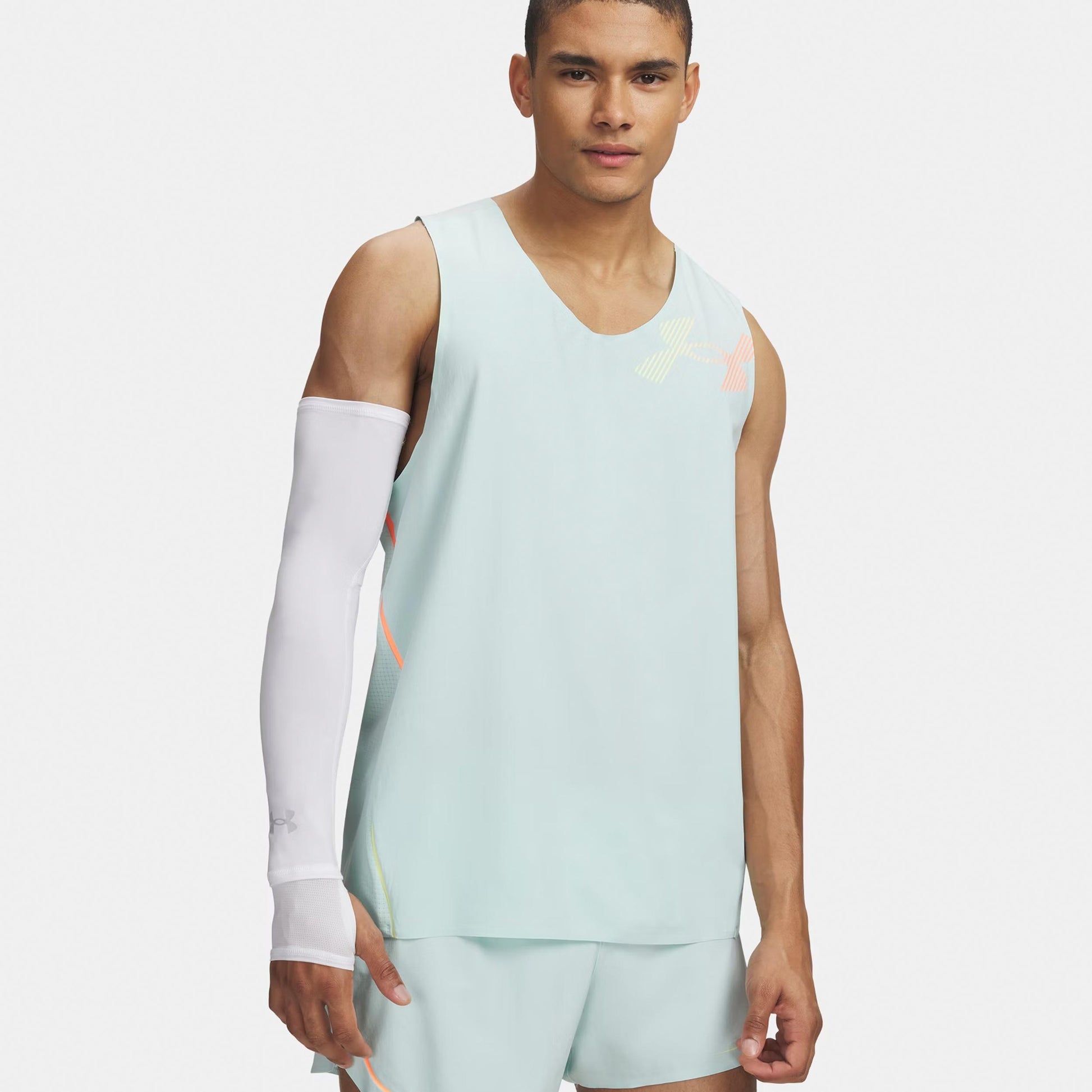 Under Armour Velociti Elite Singlet Löpartröja Herrar-mint, korall