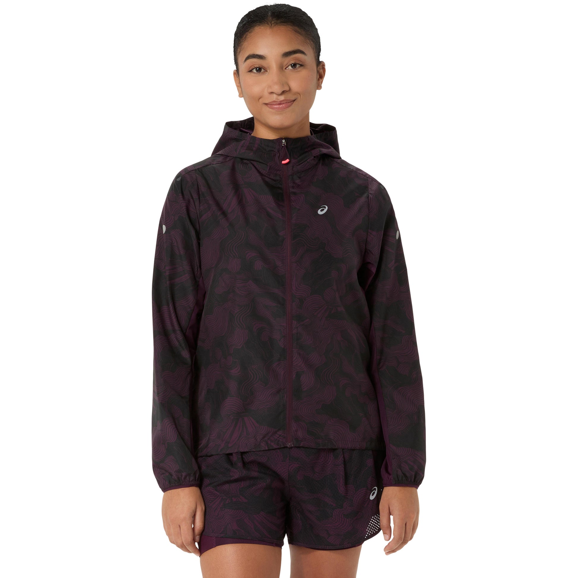 ASICS Fujitrail Packable  Löparjacka Damer - rött vin