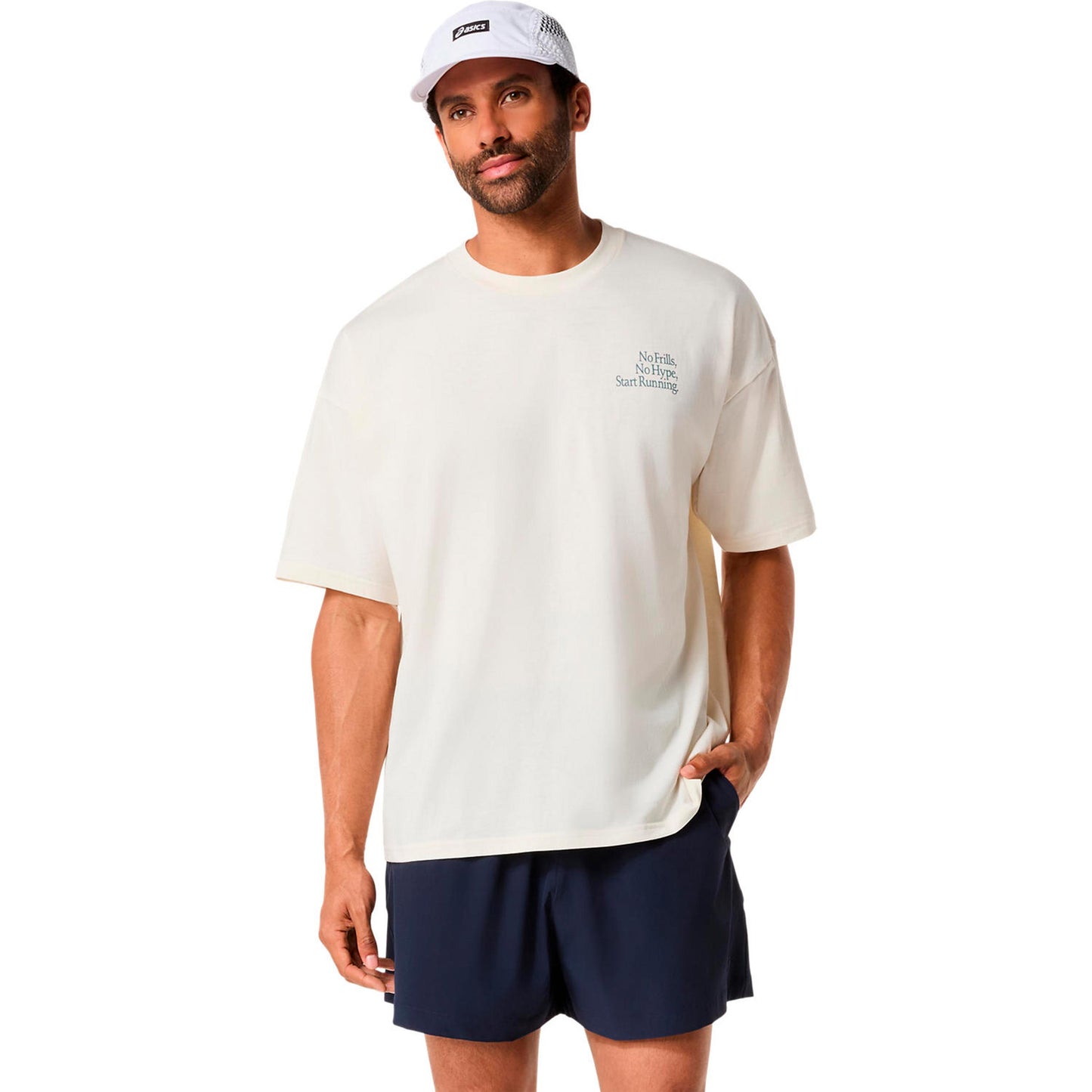 ASICS Runner Message Graphic Relaxed  Löpartröja Herrar - creme