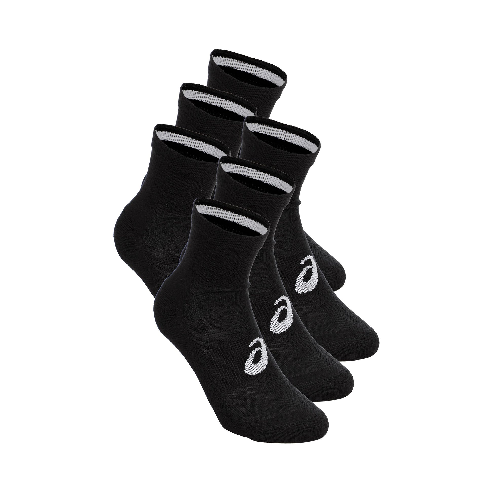 ASICS 6PPK Quarter Löparsockor Unisex-svart